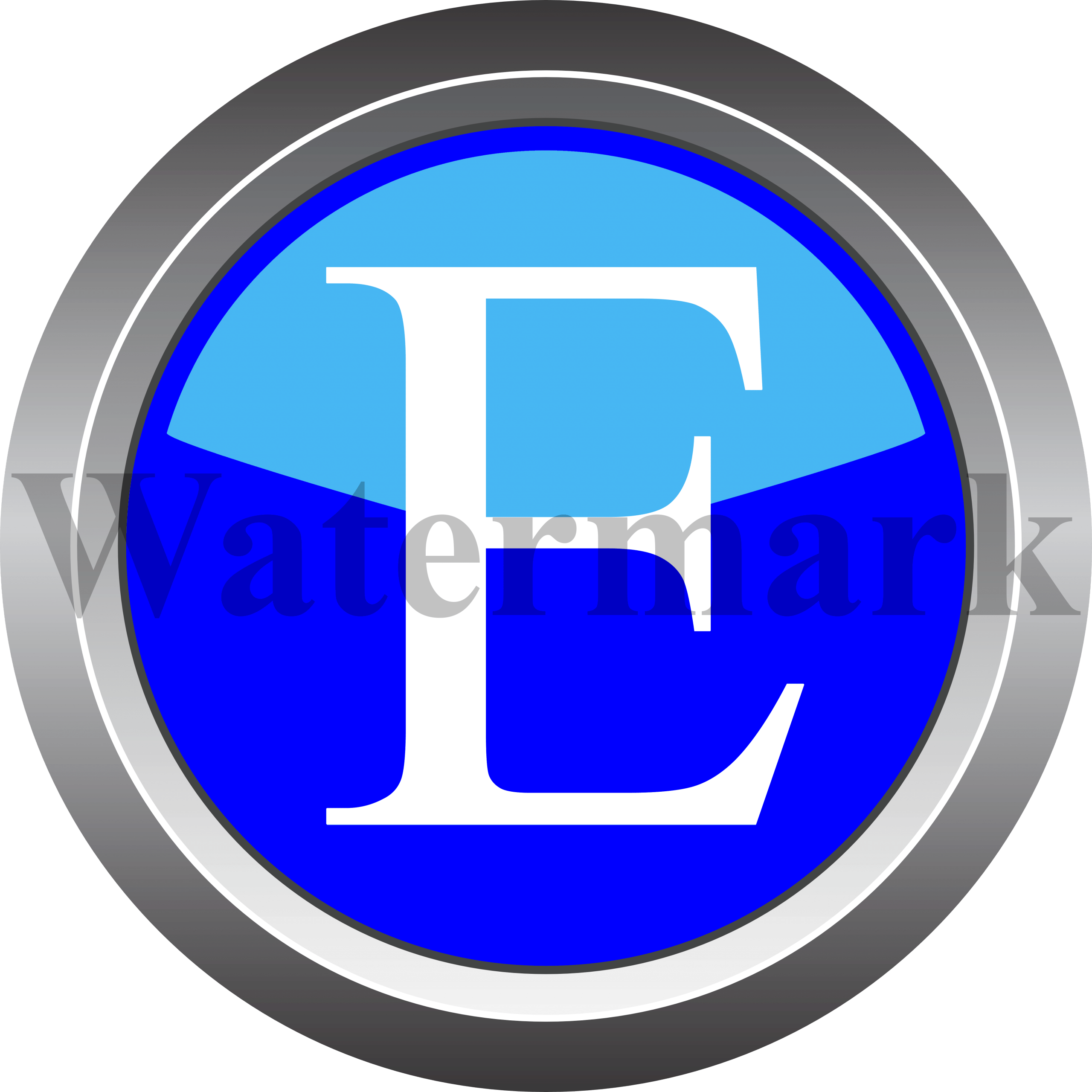 Capital Letter E, Upper Case Letter E, Blue Circle Letter E