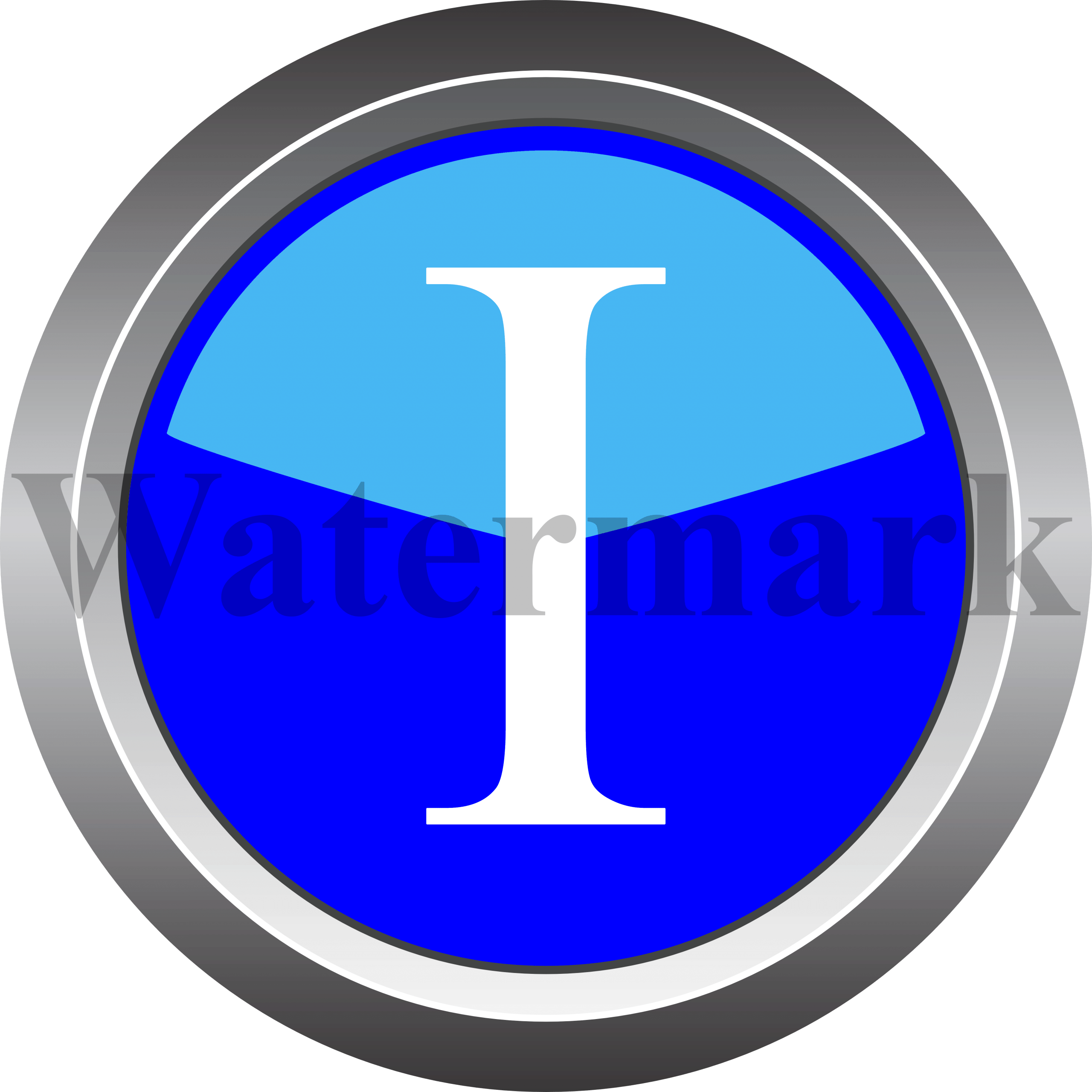 Capital Letter I, Upper Case Letter I, Blue Circle Letter I