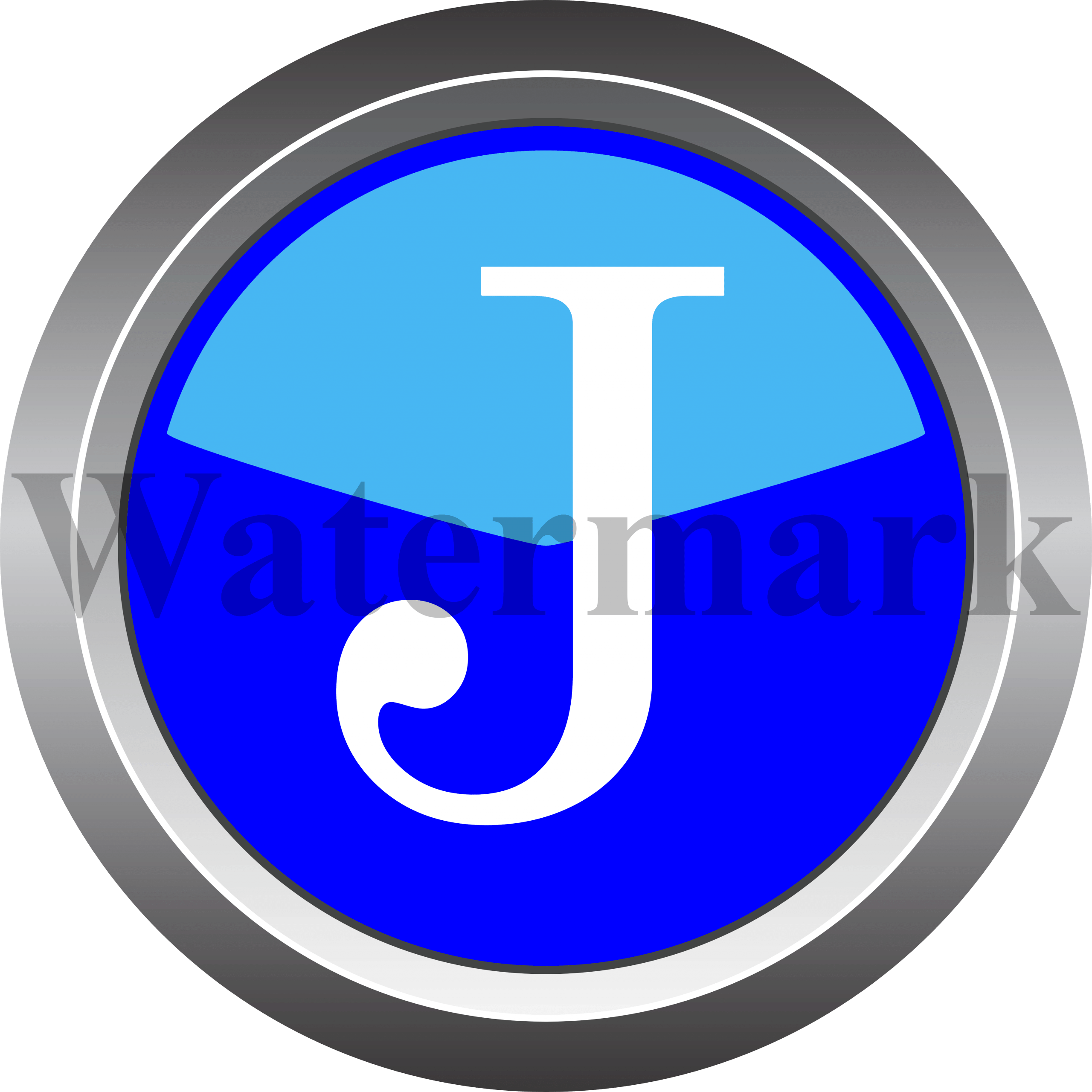 Capital Letter J, Upper Case Letter J, Blue Circle Letter J