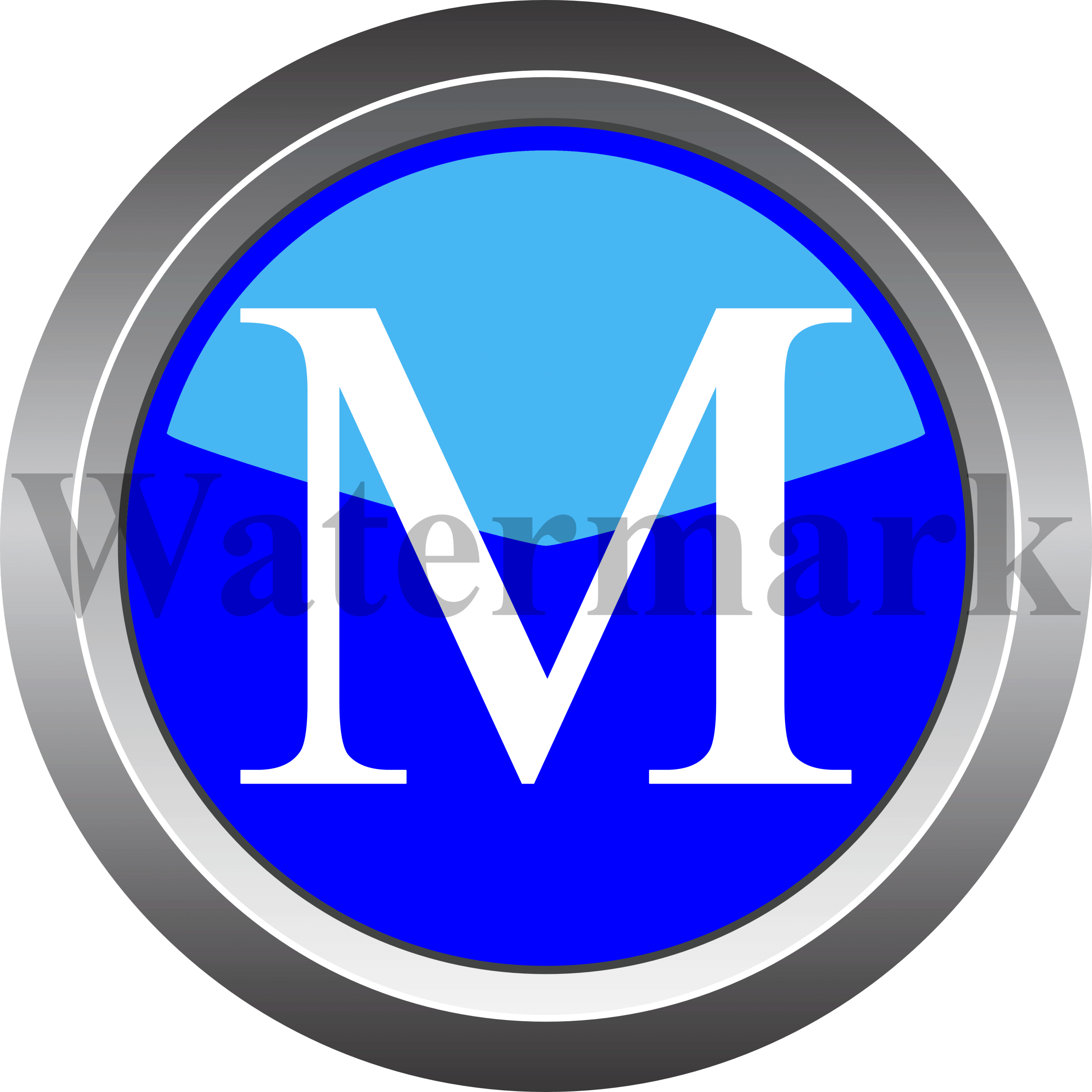 Capital Letter M, Upper Case Letter M, Blue Circle Letter M