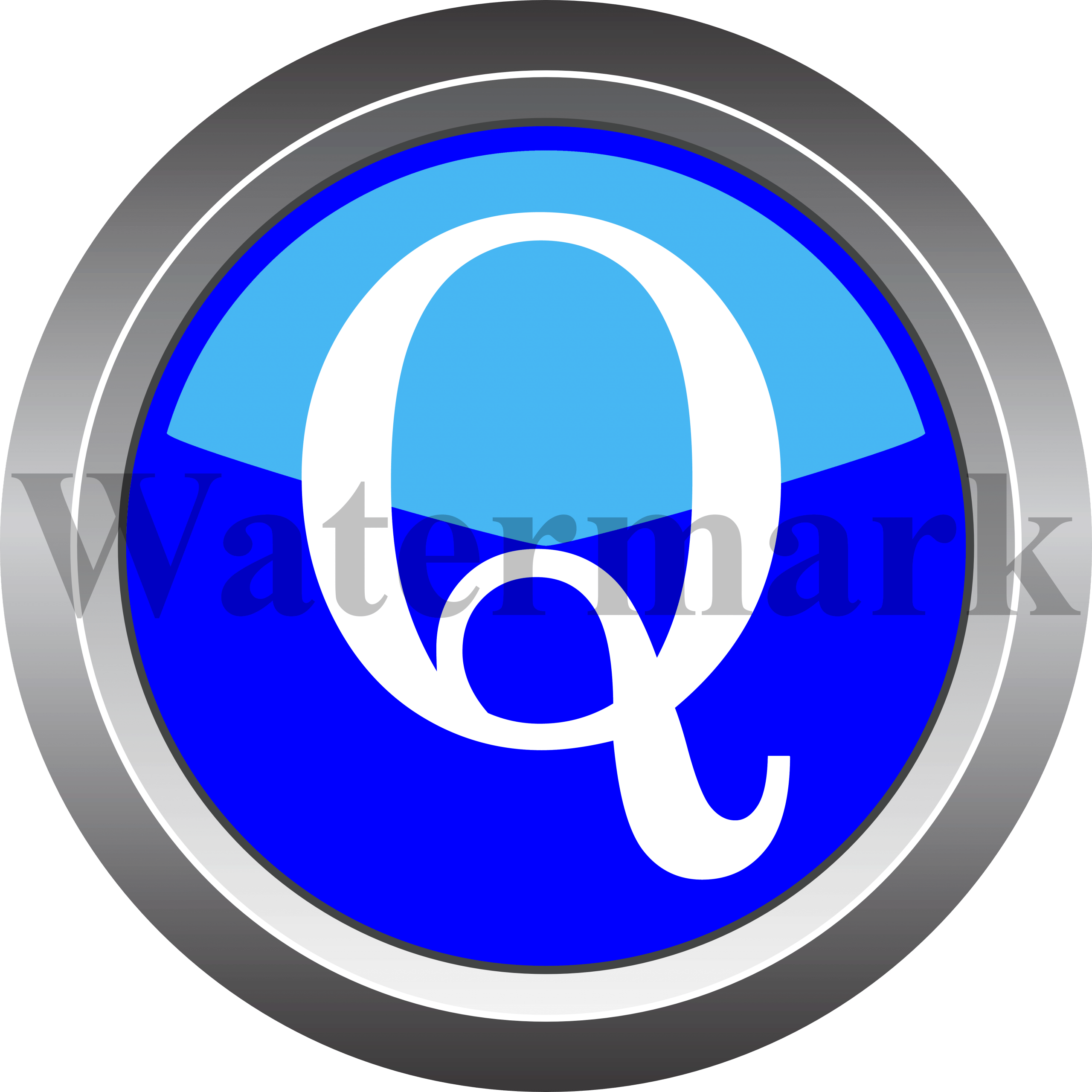 Capital Letter Q, Upper Case Letter Q, Blue Circle Letter Q