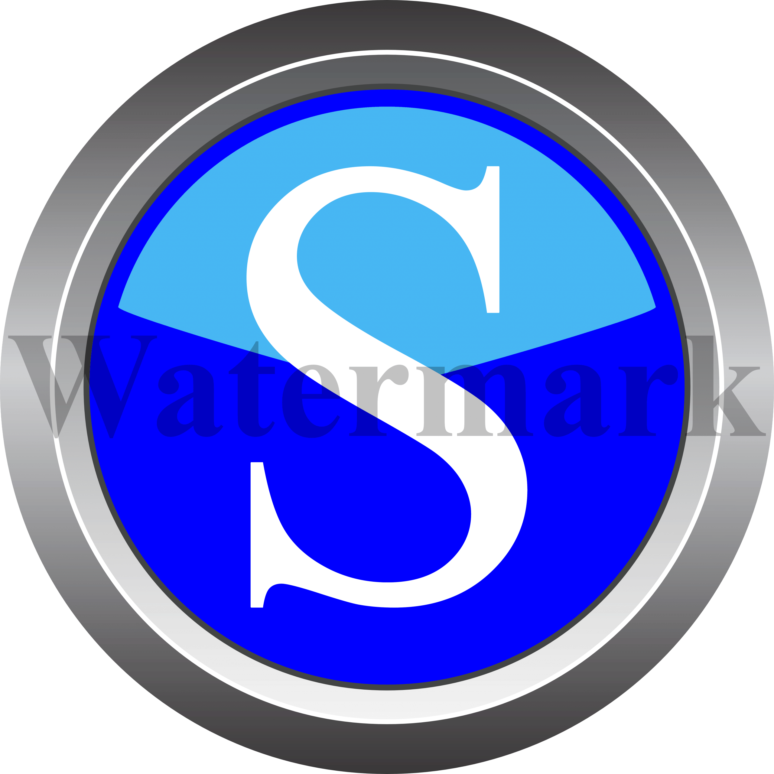 Capital Letter S, Upper Case Letter S, Blue Circle Letter S