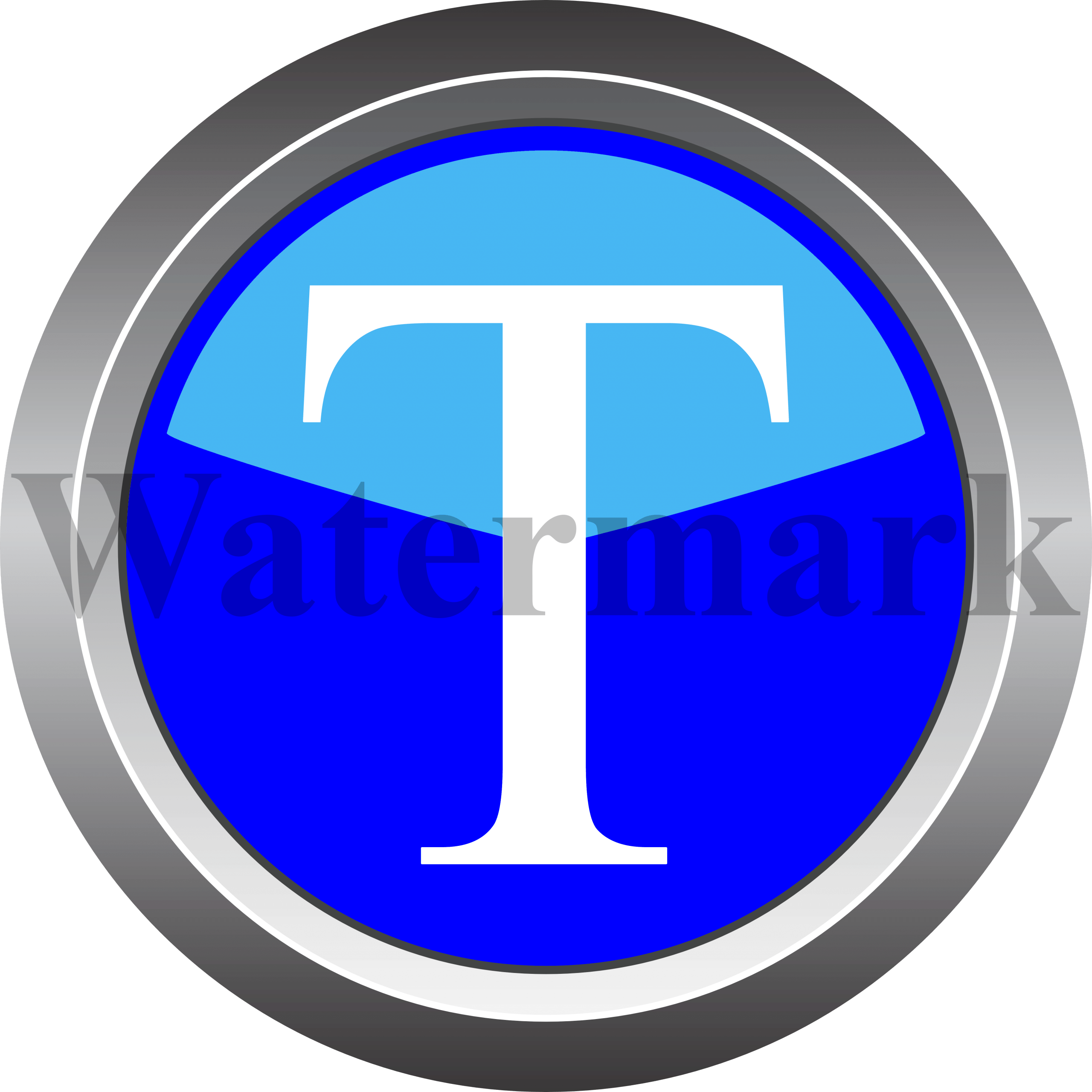 Capital Letter T, Upper Case Letter T, Blue Circle Letter T