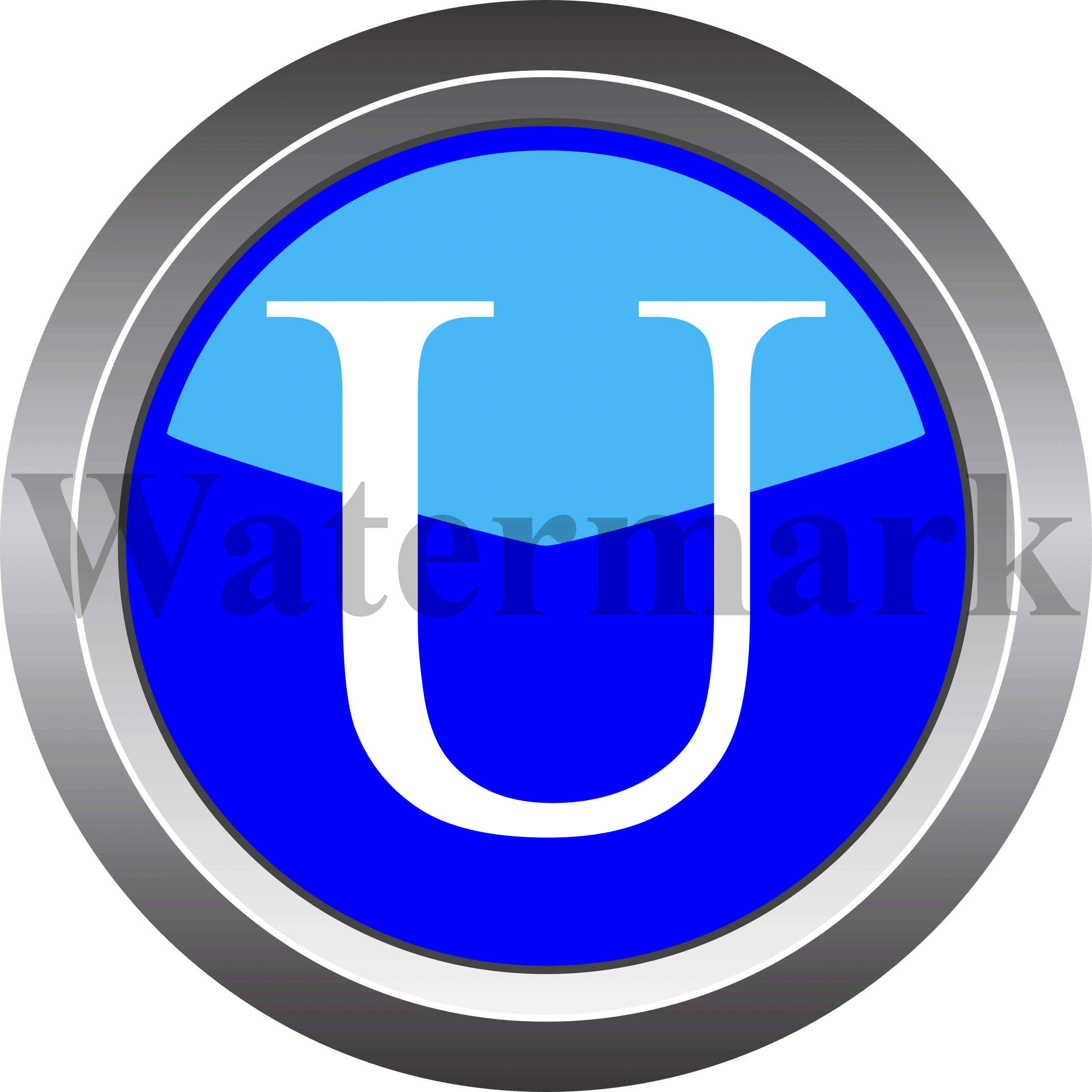 Capital Letter U, Upper Case Letter U, Blue Circle Letter U