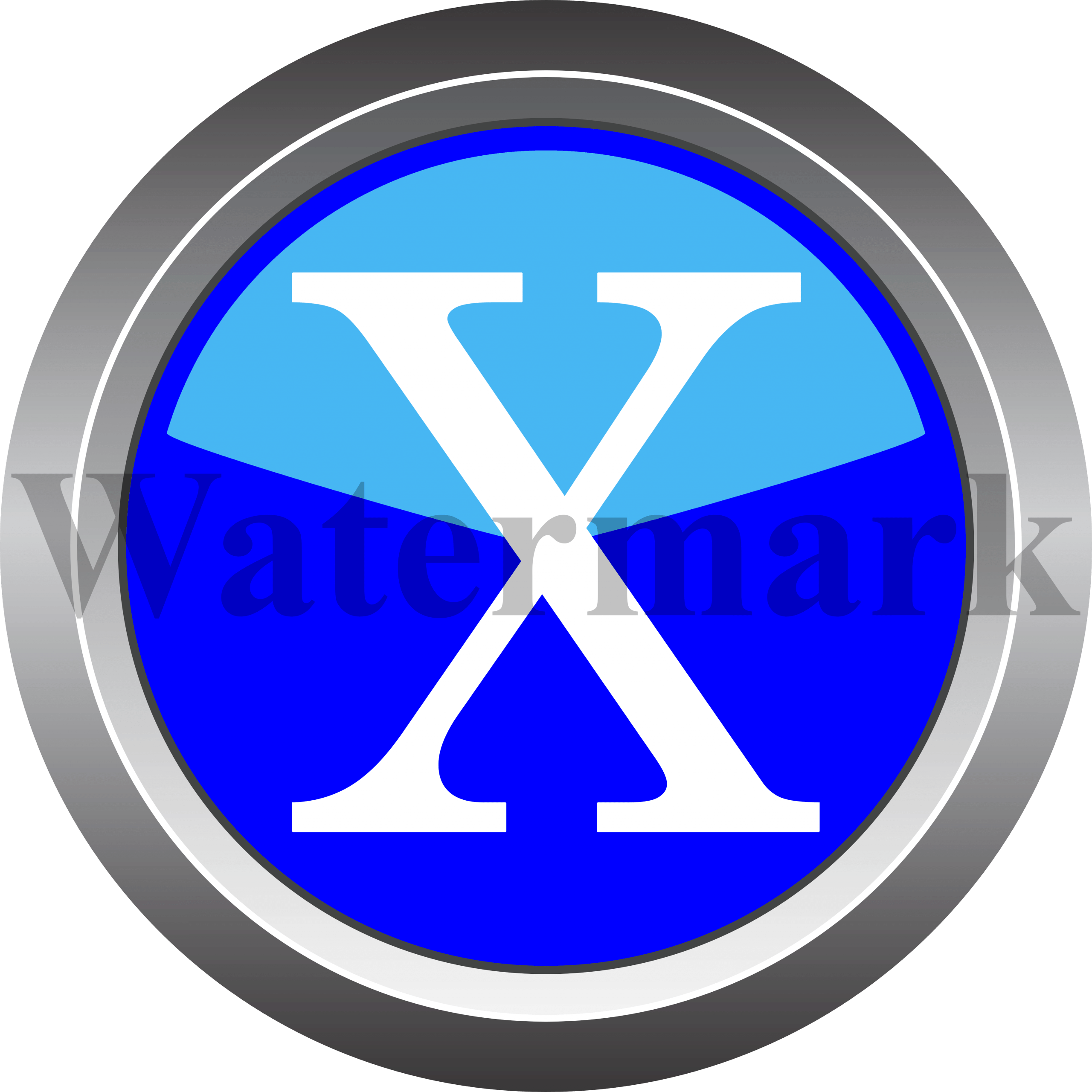 Capital Letter X, Upper Case Letter X, Blue Circle Letter X