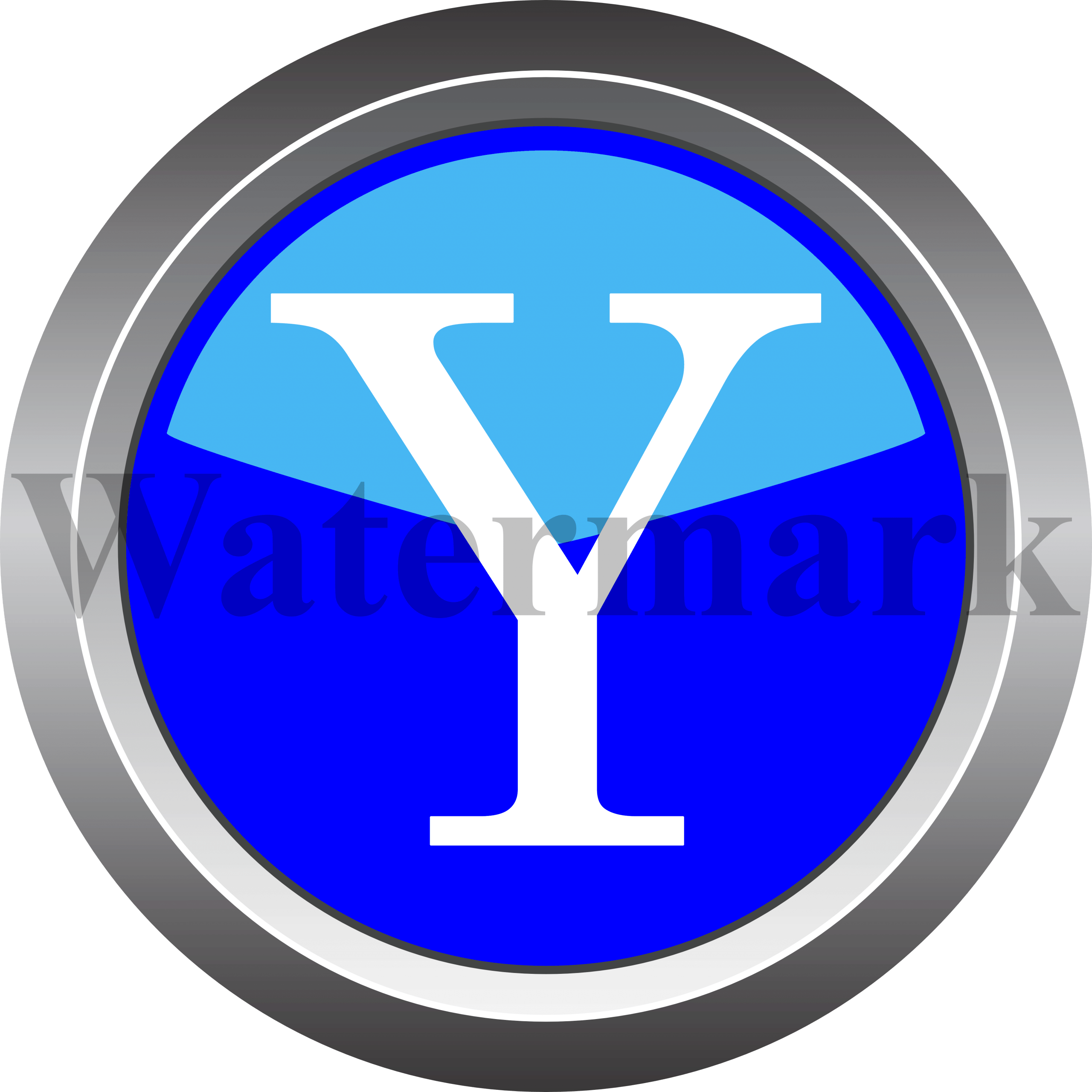 Capital Letter Y, Upper Case Letter Y, Blue Circle Letter Y