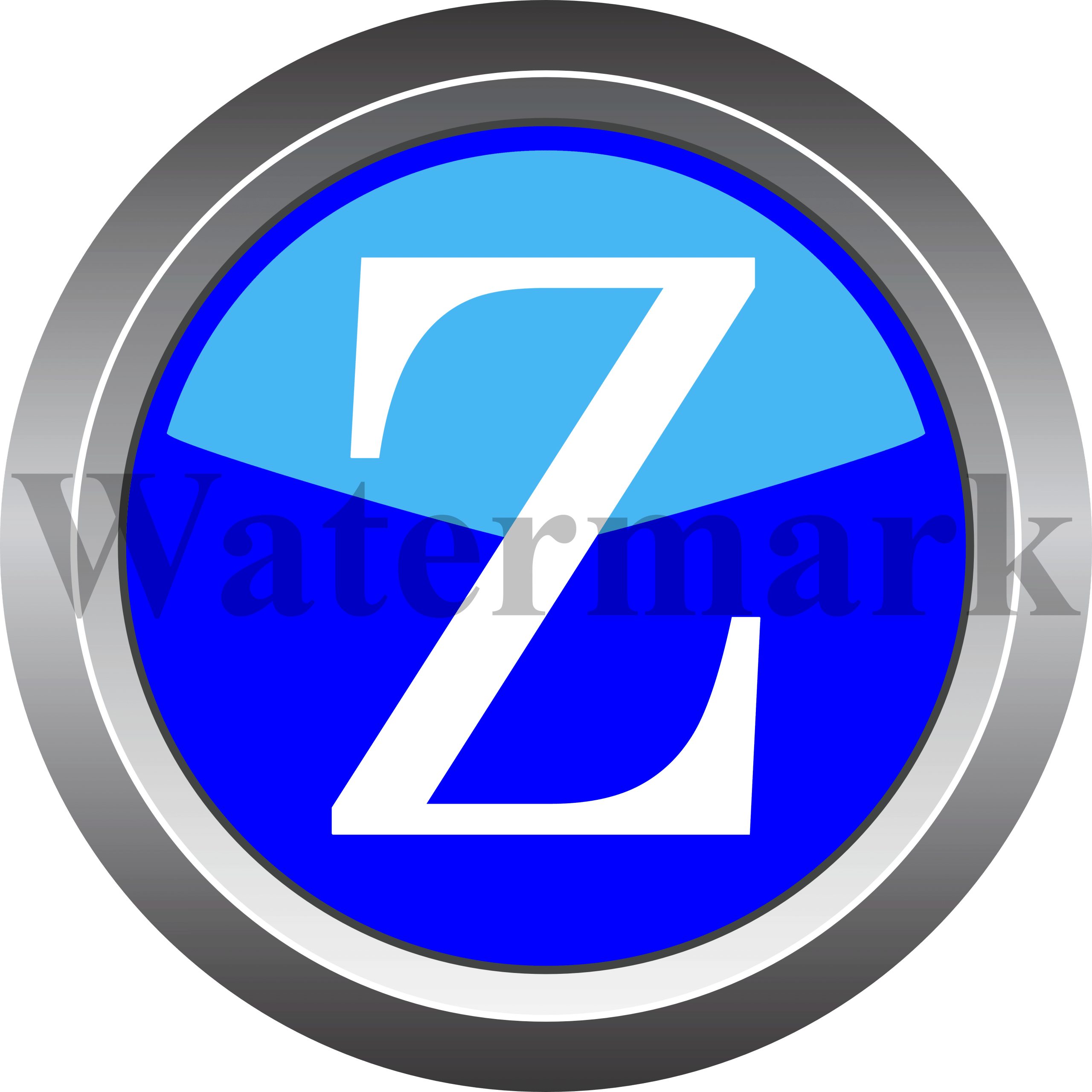 Capital Letter Z, Upper Case Letter Z, Blue Circle Letter Z
