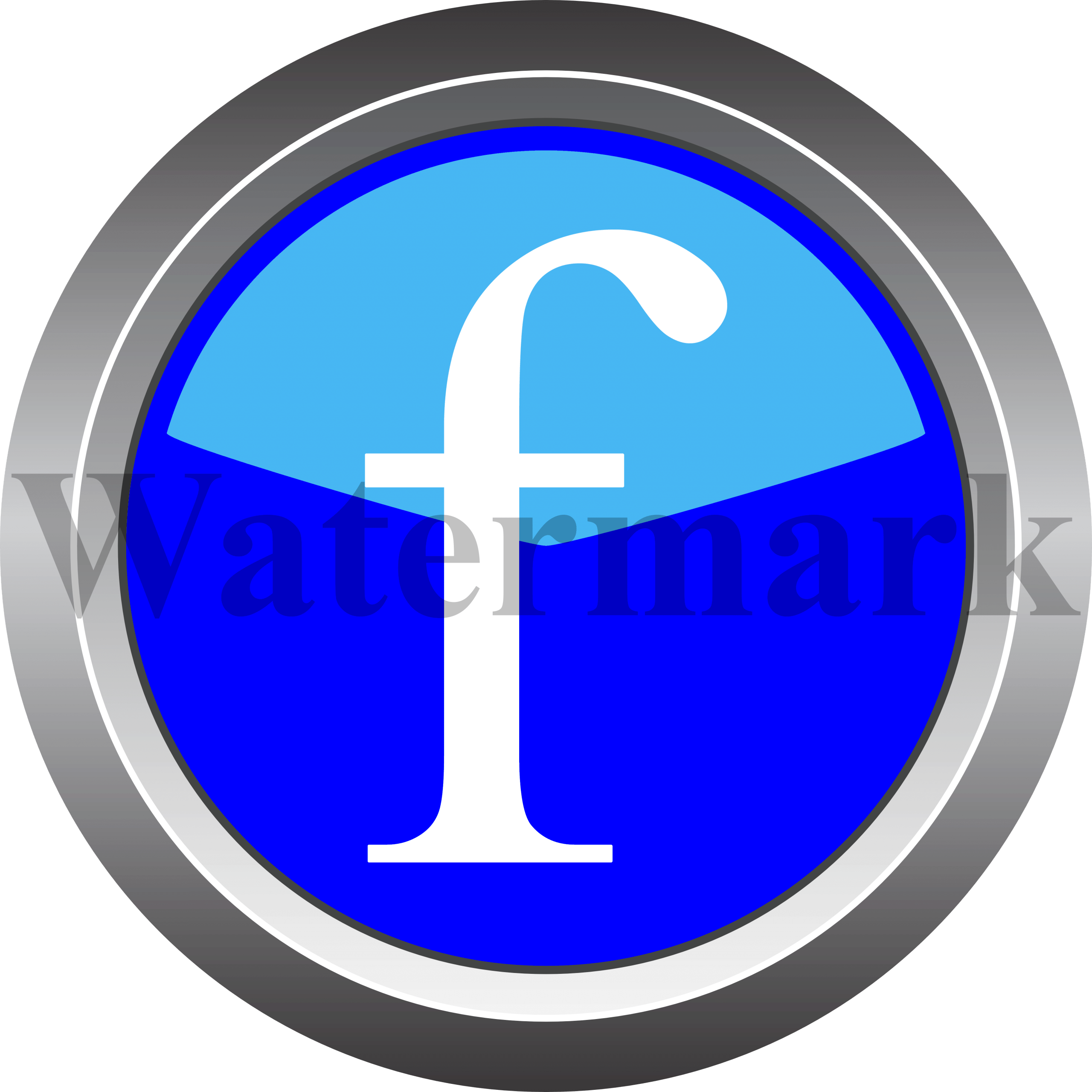 Lower Case Letter f, Small Letter f, Blue Circle Letter f