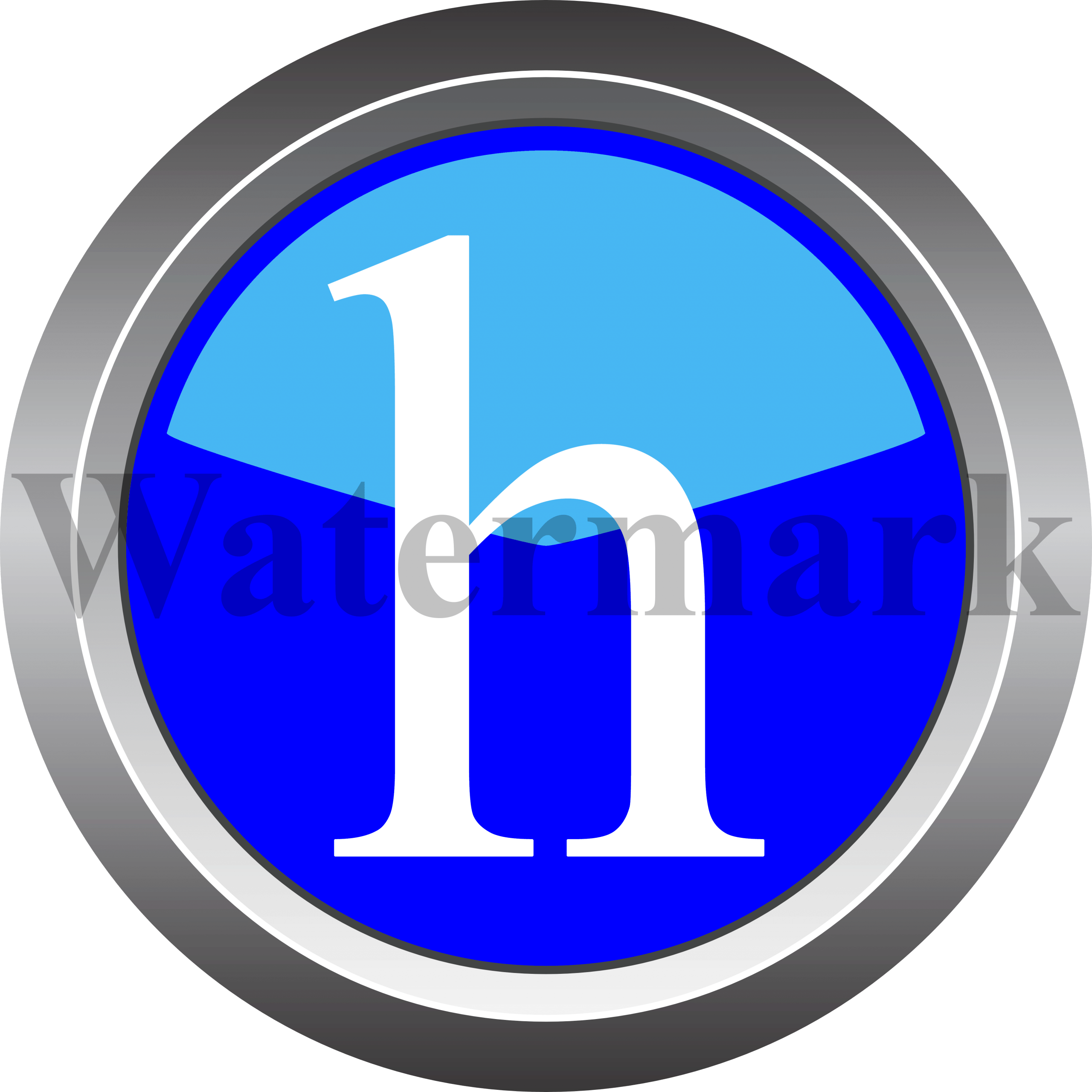 Lower Case Letter h, Small Letter h, Blue Circle Letter h