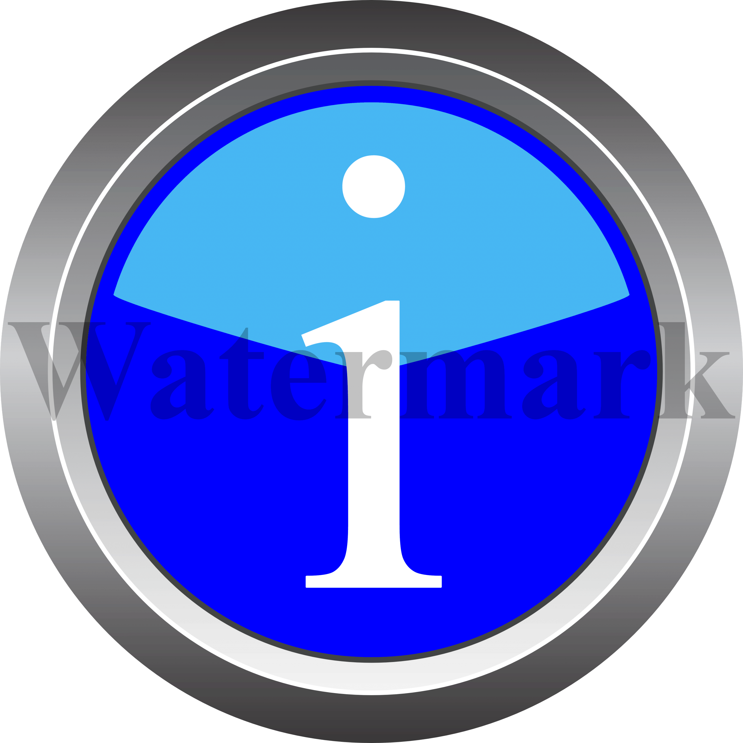 Lower Case Letter i, Small Letter i, Blue Circle Letter i