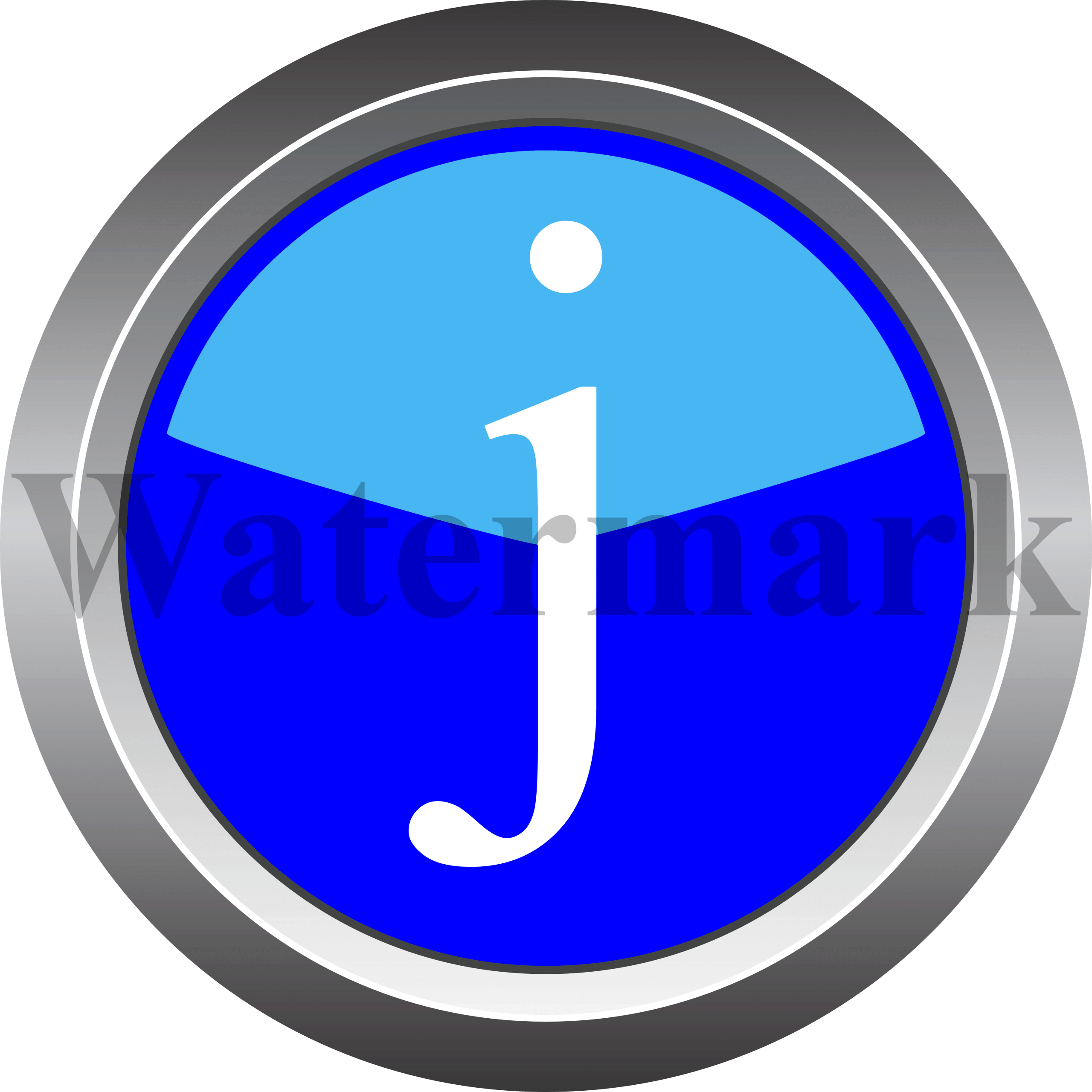 Lower Case Letter j, Small Letter j, Blue Circle Letter j