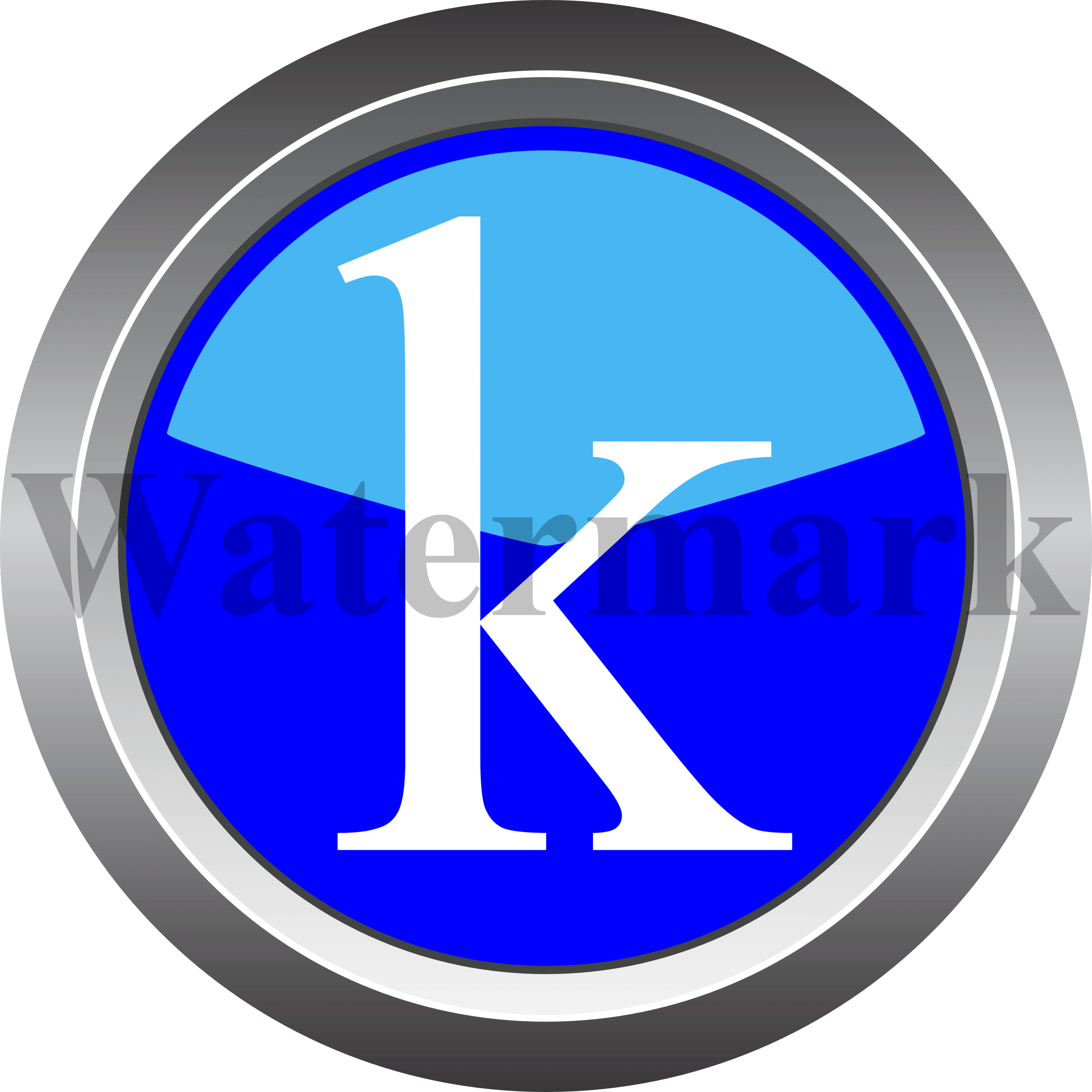 Lower Case Letter k, Small Letter k, Blue Circle Letter k