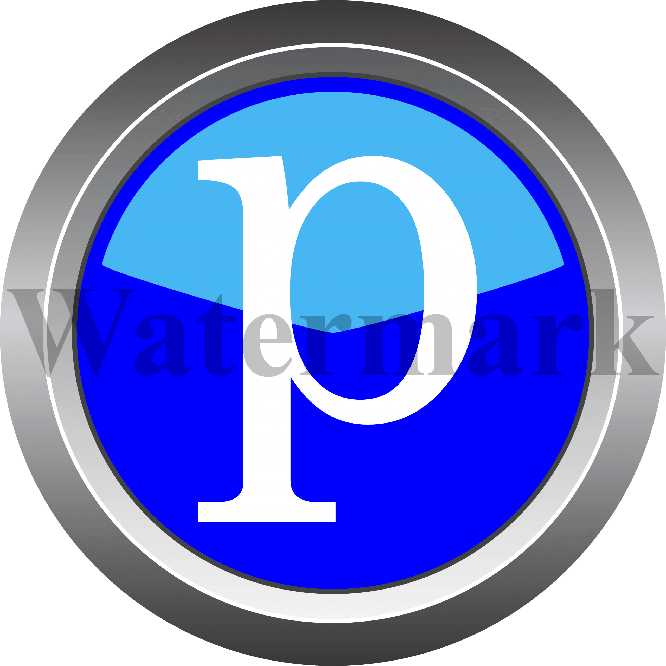 Lower Case Letter p, Small Letter p, Blue Circle Letter p