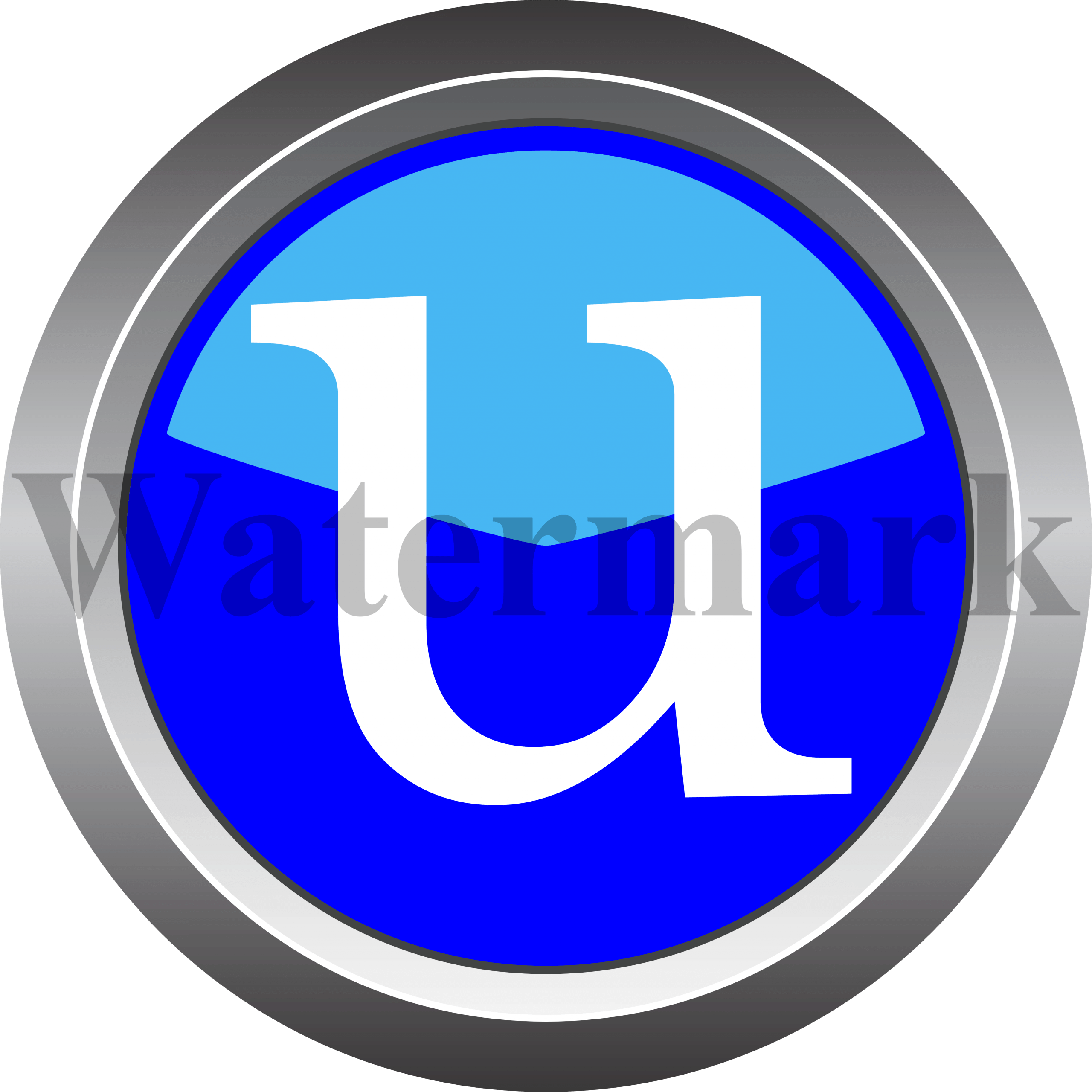 Lower Case Letter u, Small Letter u, Blue Circle Letter u