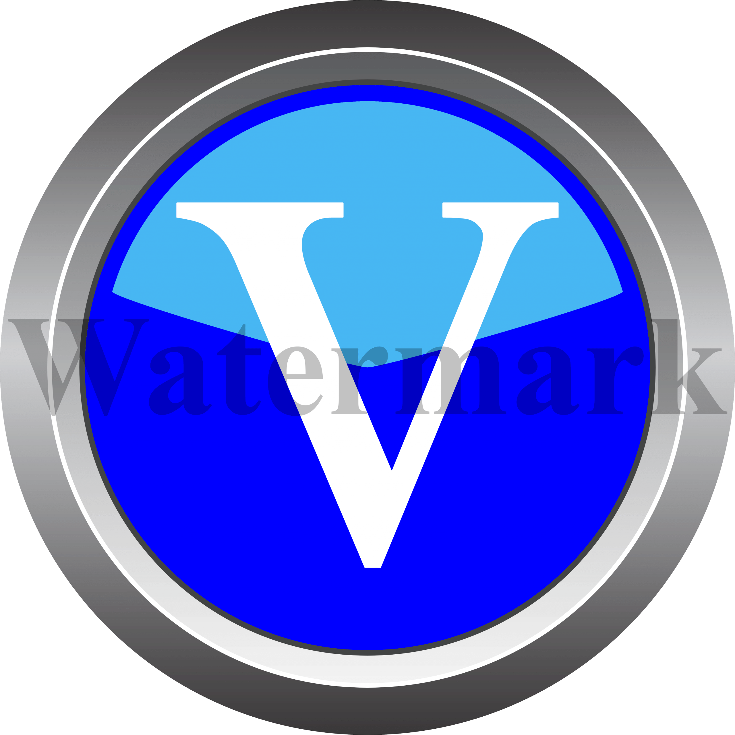 Lower Case Letter v, Small Letter v, Blue Circle Letter v
