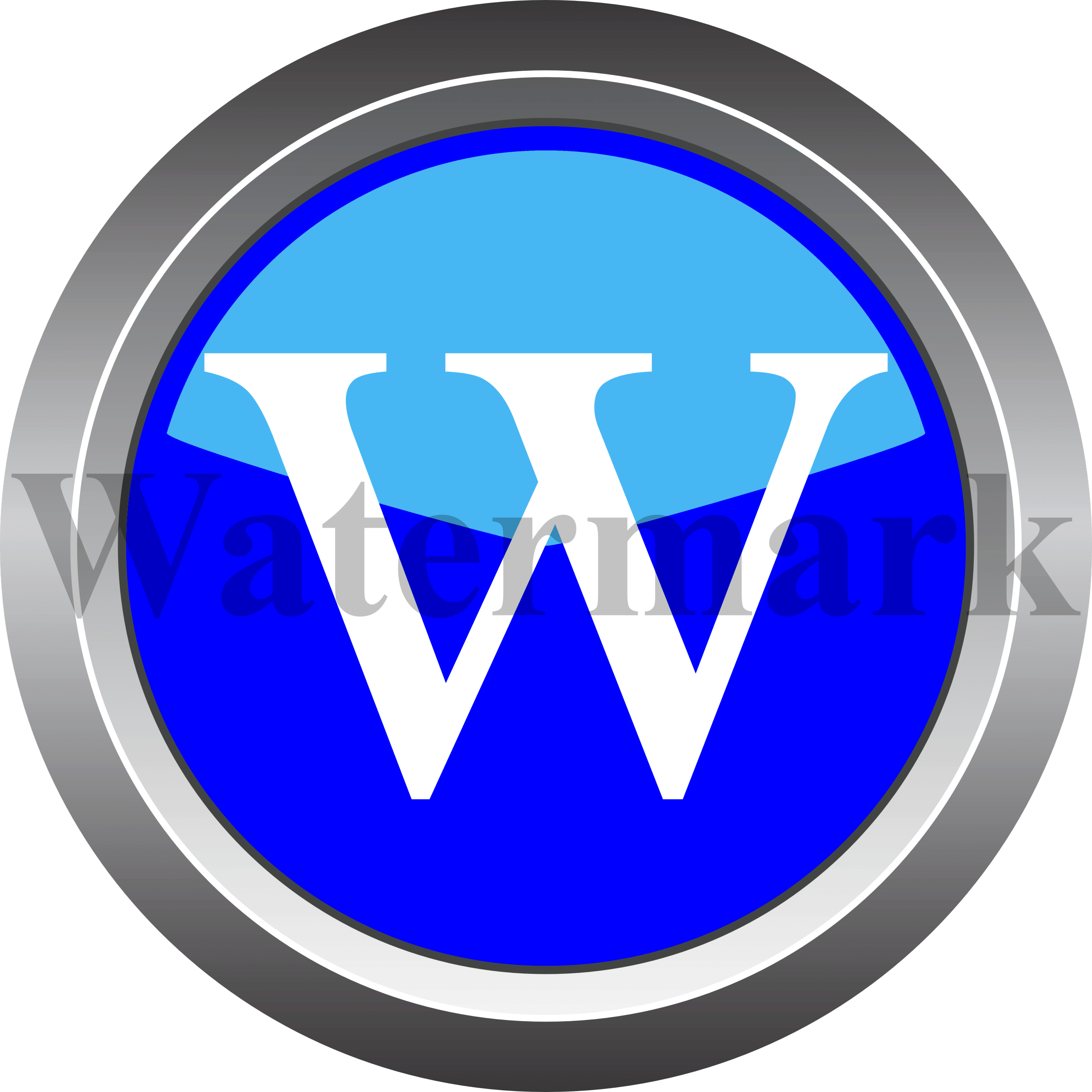 Lower Case Letter w, Small Letter w, Blue Circle Letter w