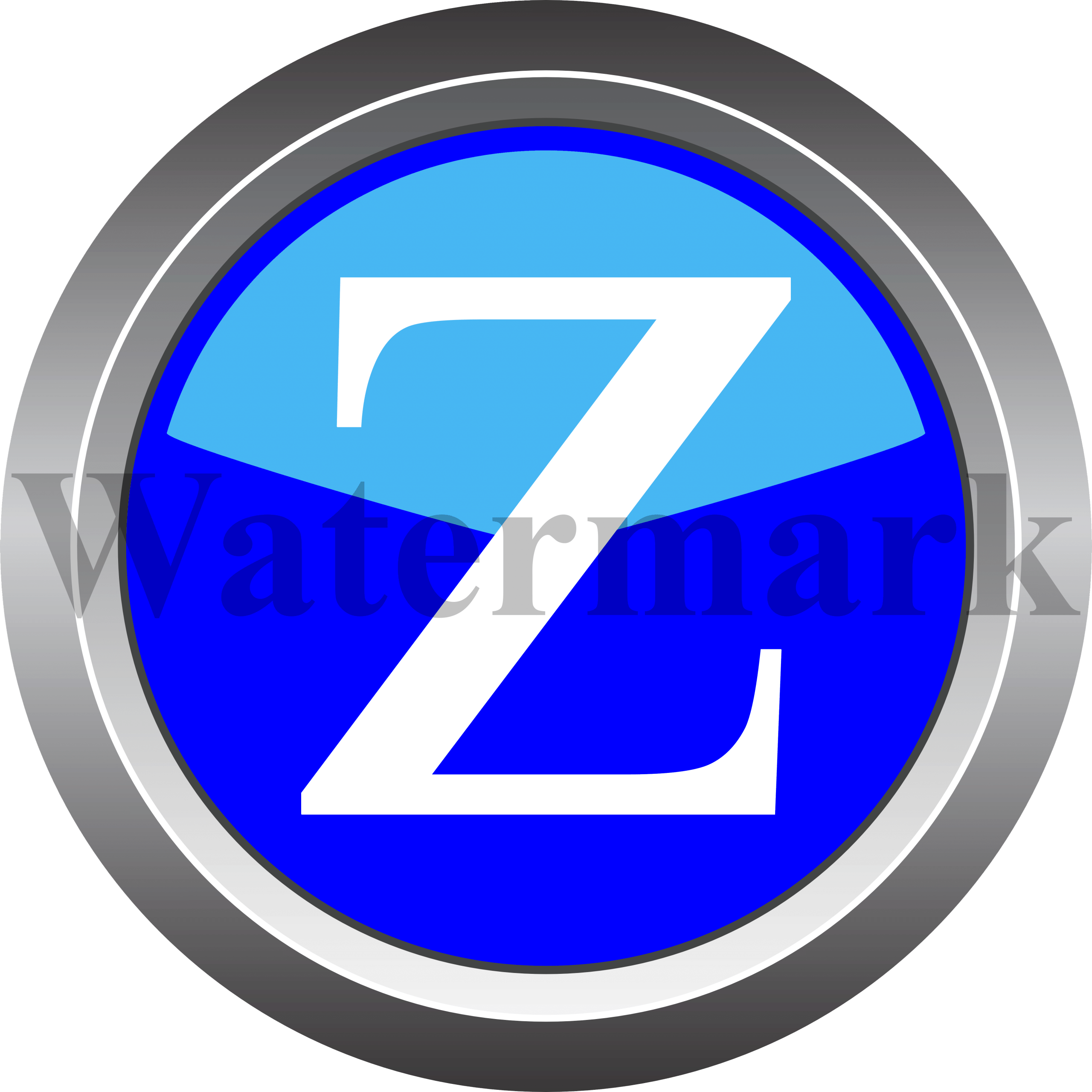 Lower Case Letter z, Small Letter z, Blue Circle Letter z