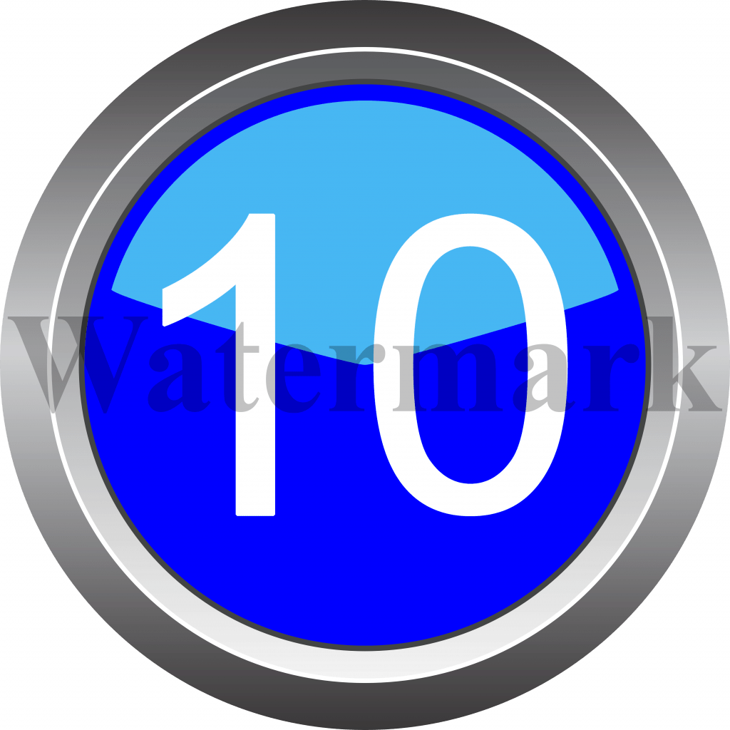 Number 10, Blue Circle Number 10