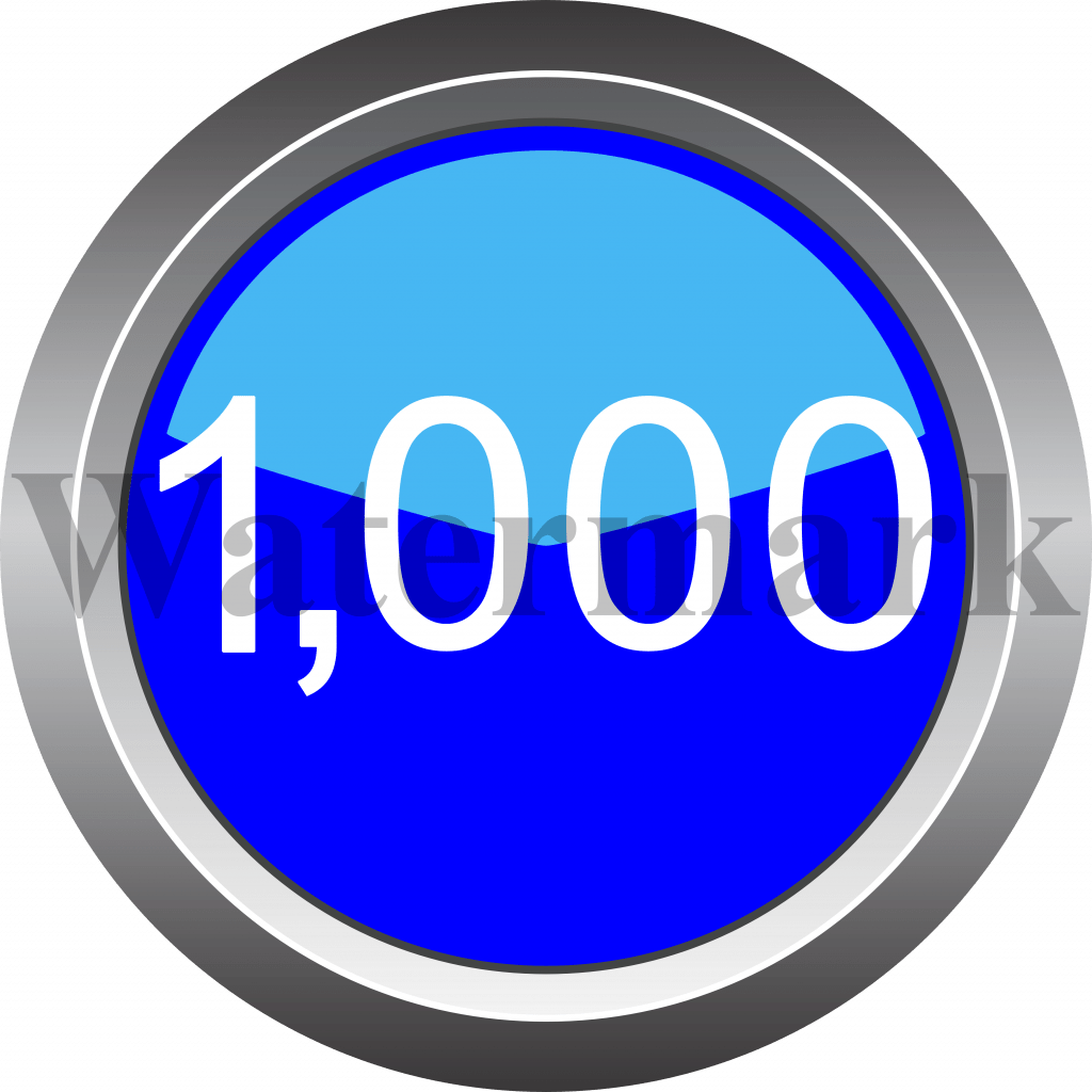 Number 1,000, Blue Circle Number 1,000