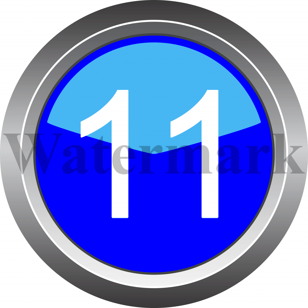 Number 11, Blue Circle Number 11
