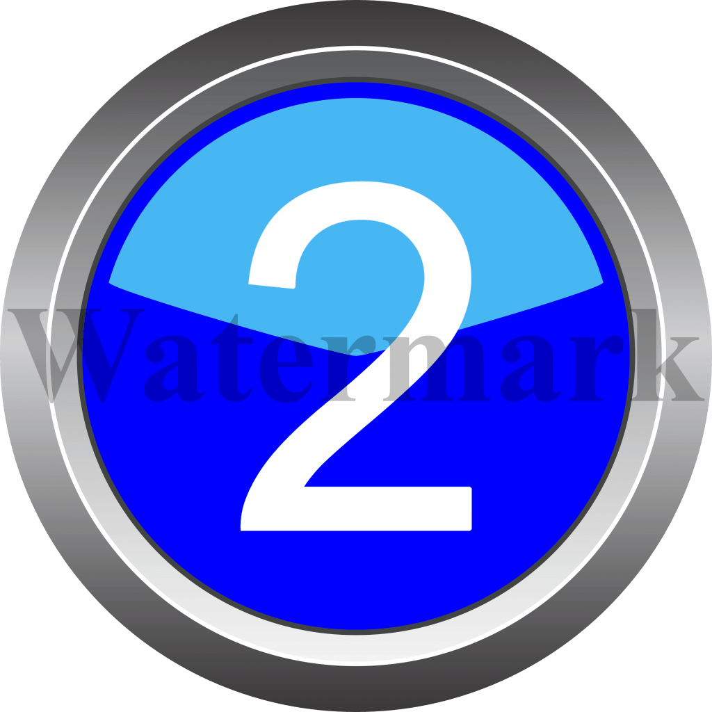 Number 2, Blue Circle Number 2