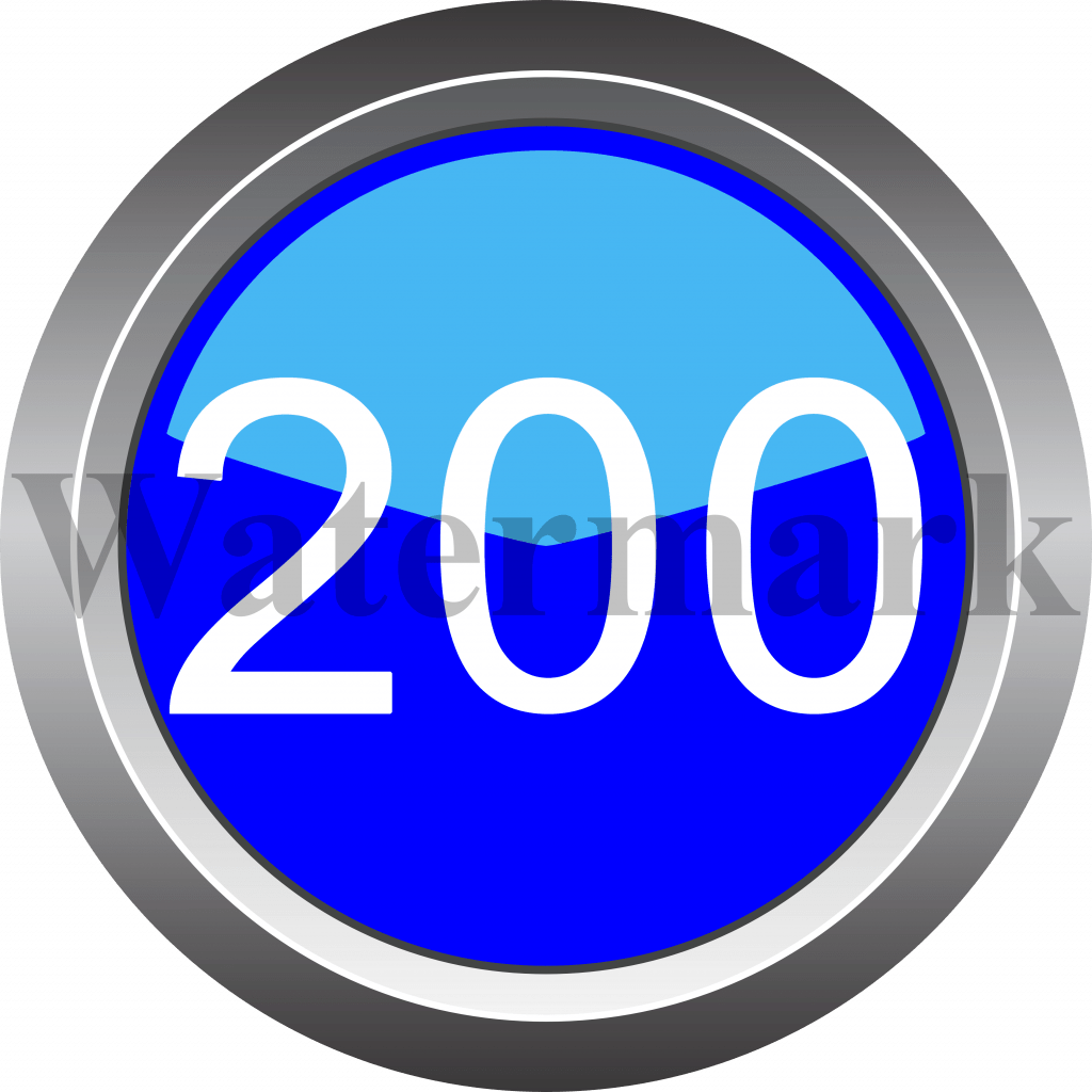 Number 200, Blue Circle Number 200