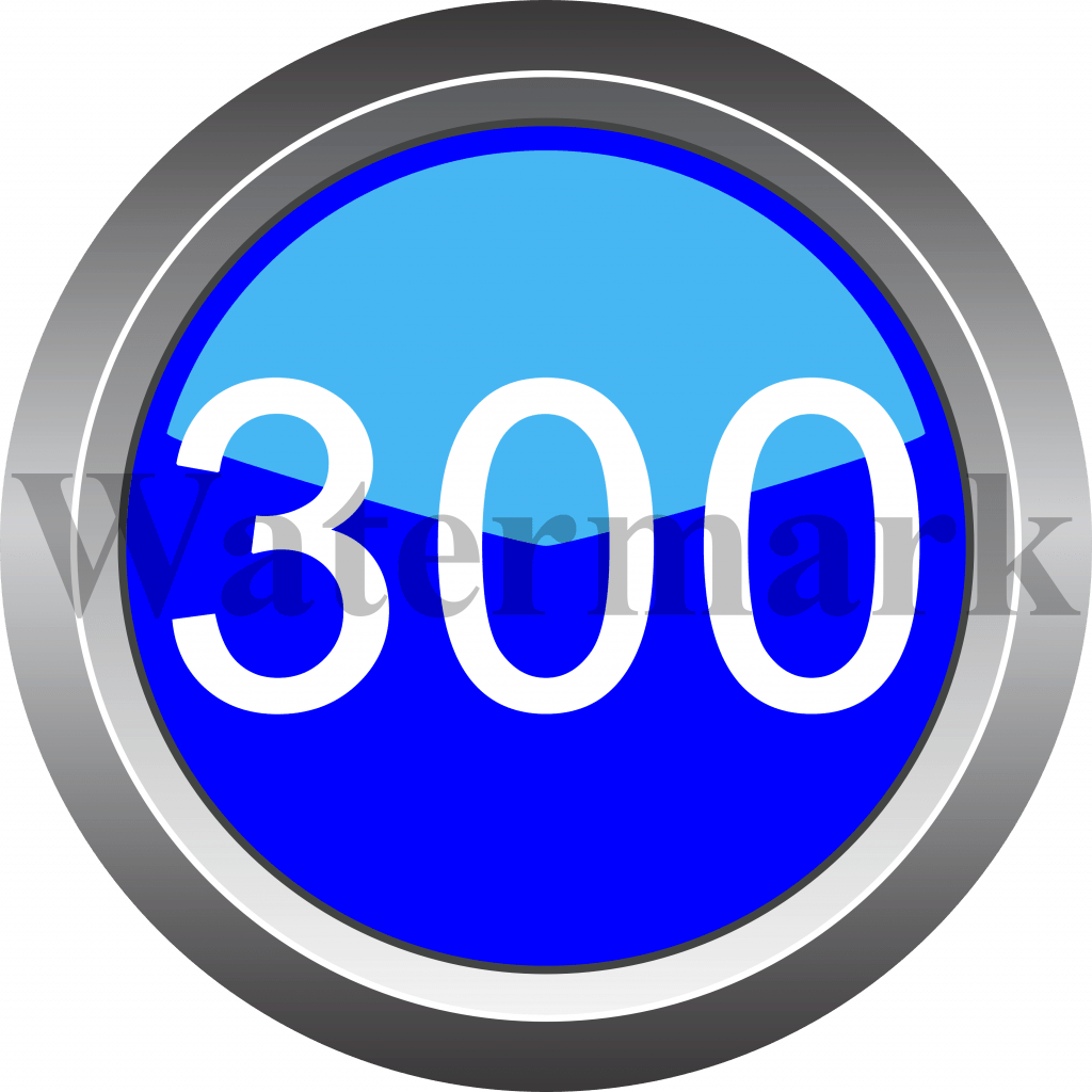 Number 300, Blue Circle Number 300