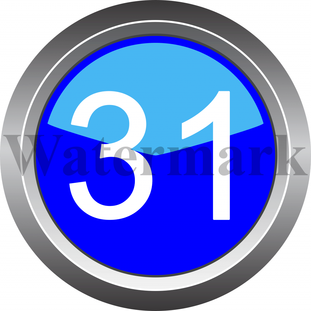 Number 31, Blue Circle Number 31