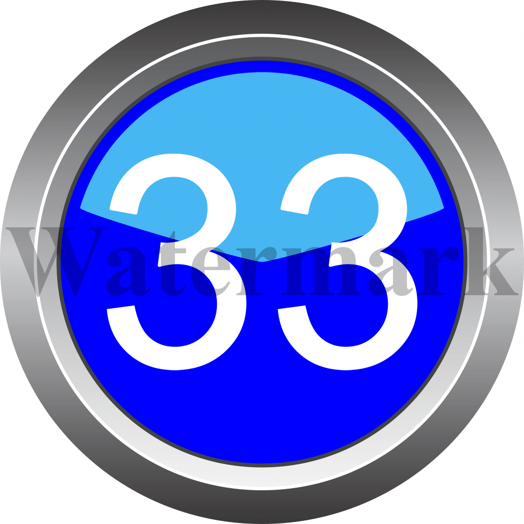 Number 33, Blue Circle Number 33