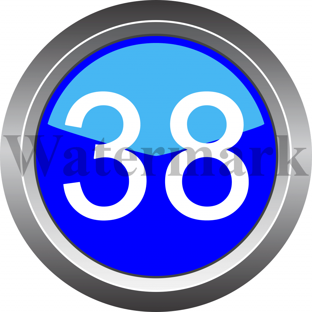 Number 38, Blue Circle Number 38