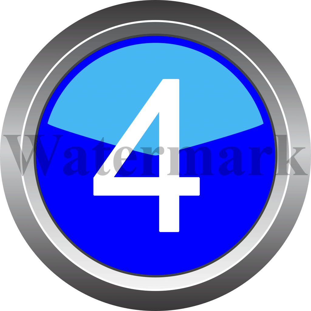 Number 4, Blue Circle Number 4, Best English Letters & Numbers Download