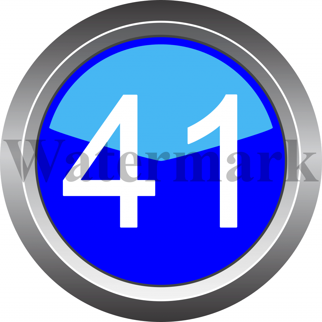 Number 41, Blue Circle Number 41