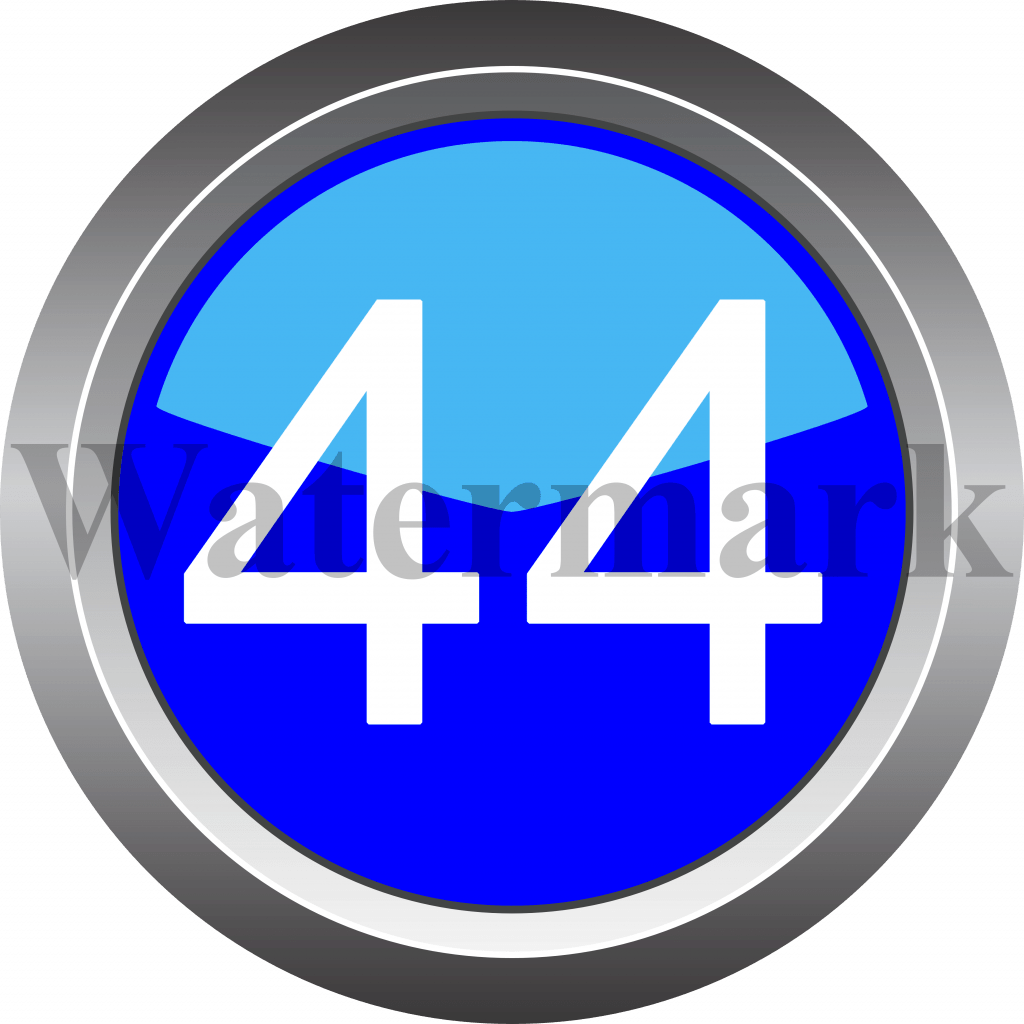 Number 44, Blue Circle Number 44