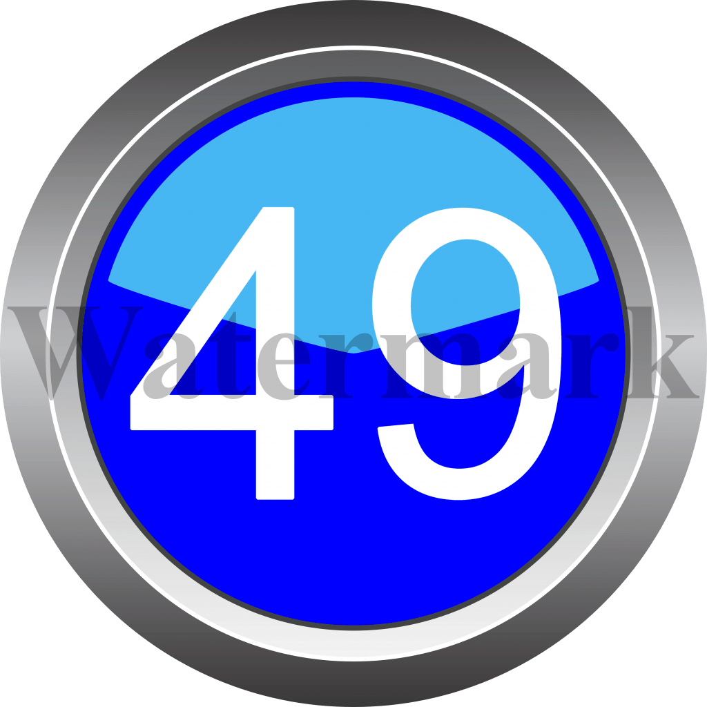 Number 49, Blue Circle Number 49