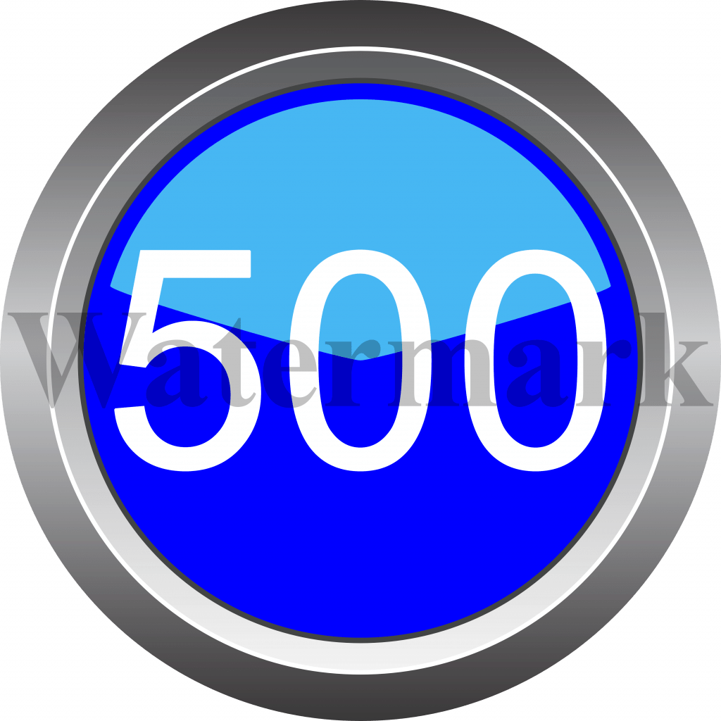 Number 500, Blue Circle Number 500