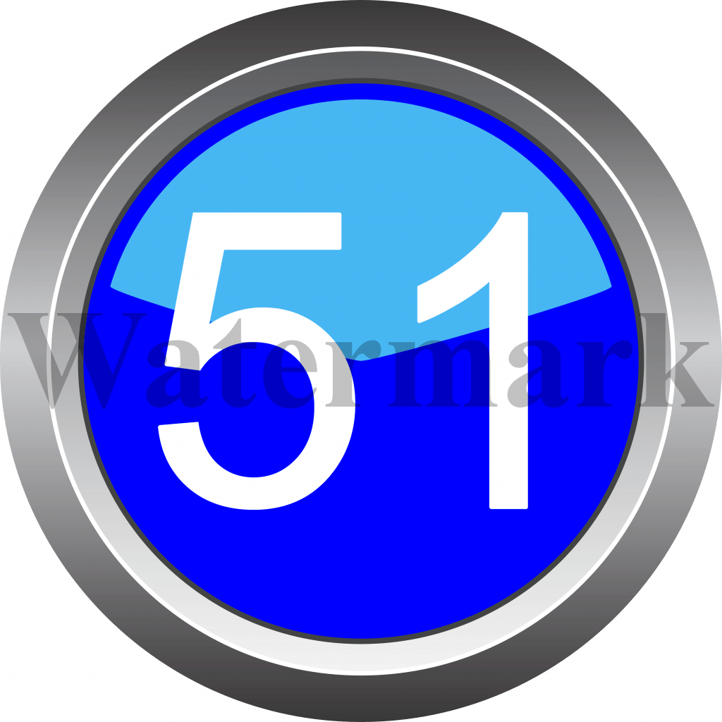 Number 51, Blue Circle Number 51