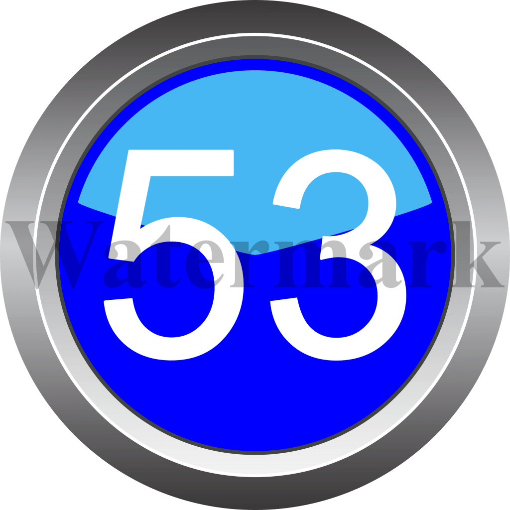 Number 53, Blue Circle Number 53