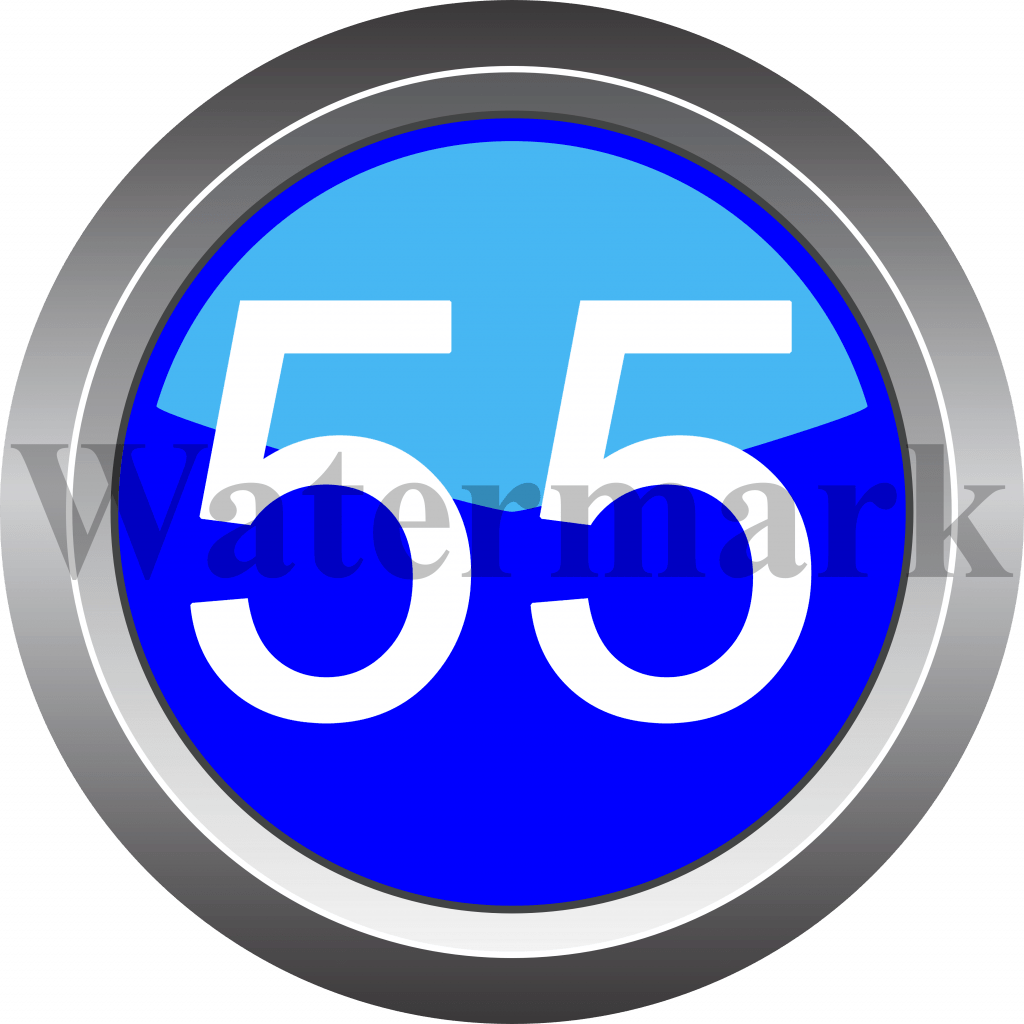 Number 55, Blue Circle Number 55, Best English Letters & Numbers Download at an Affordable price!