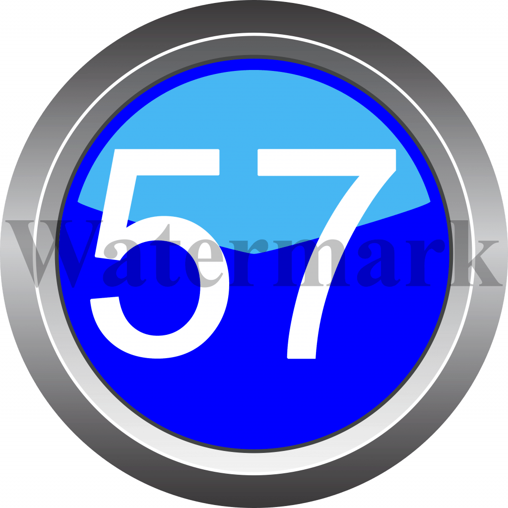 Number 57, Blue Circle Number 57