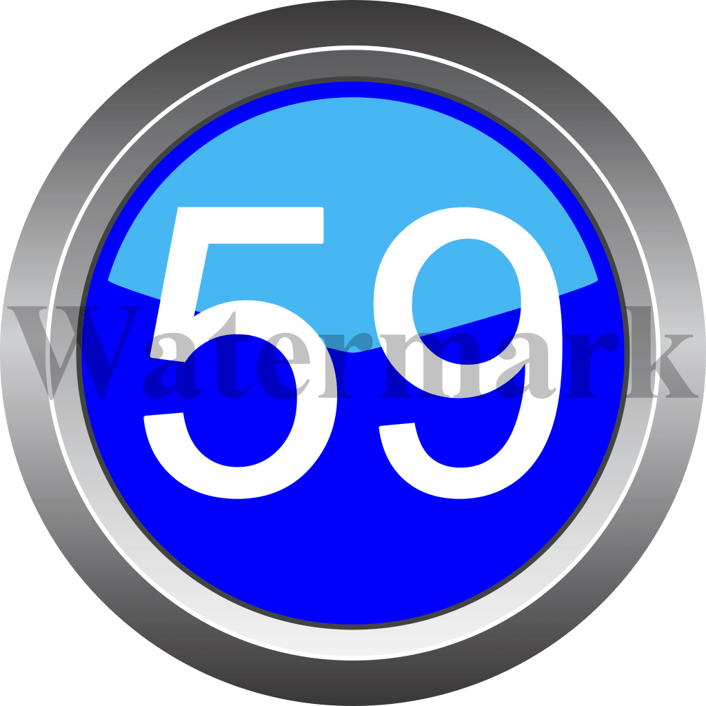 Number 59, Blue Circle Number 59
