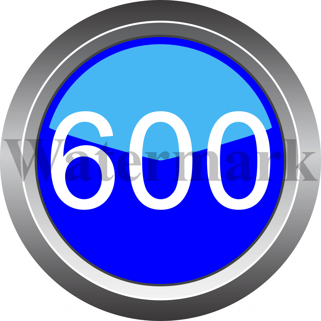 Number 600, Blue Circle Number 600