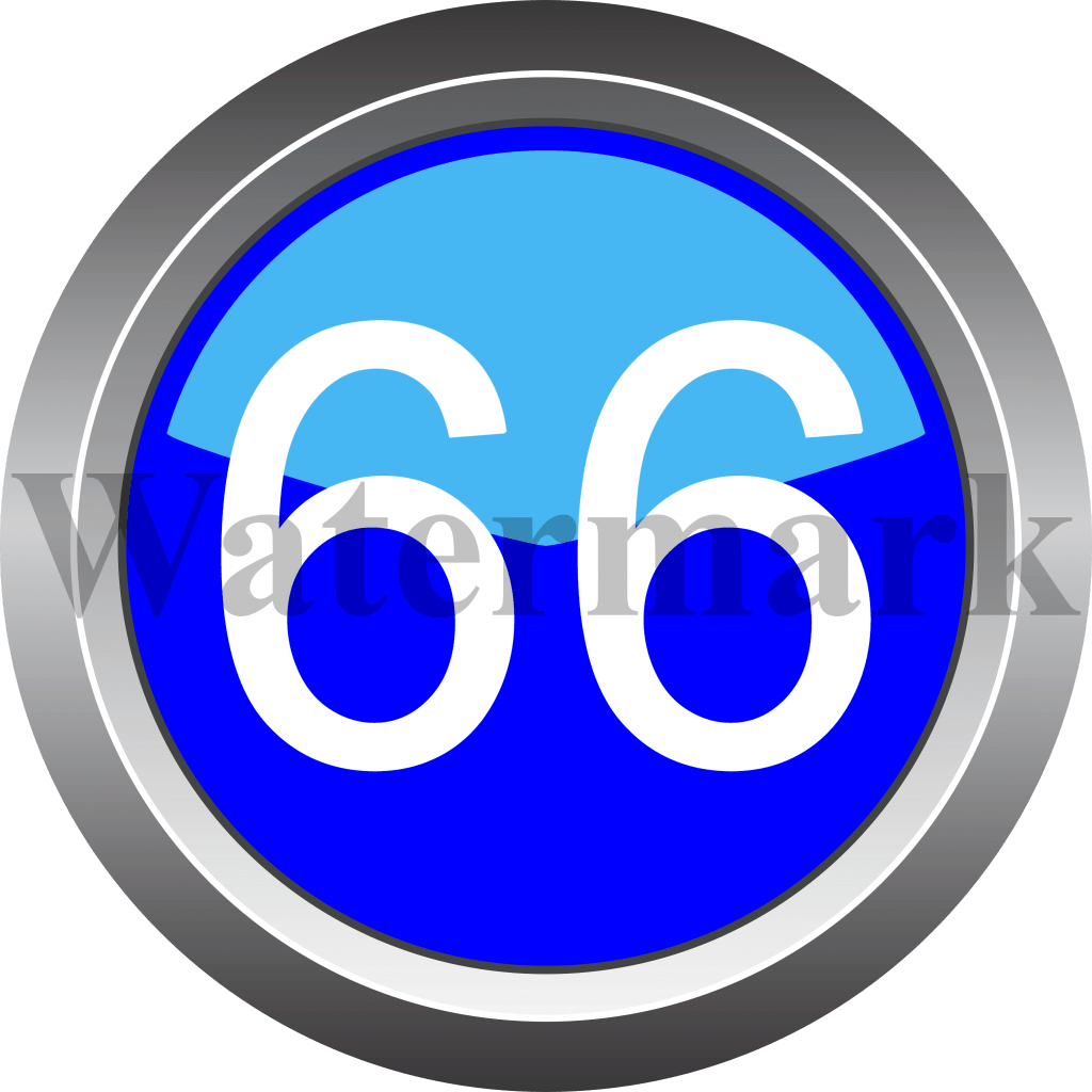 Number 66, Blue Circle Number 66