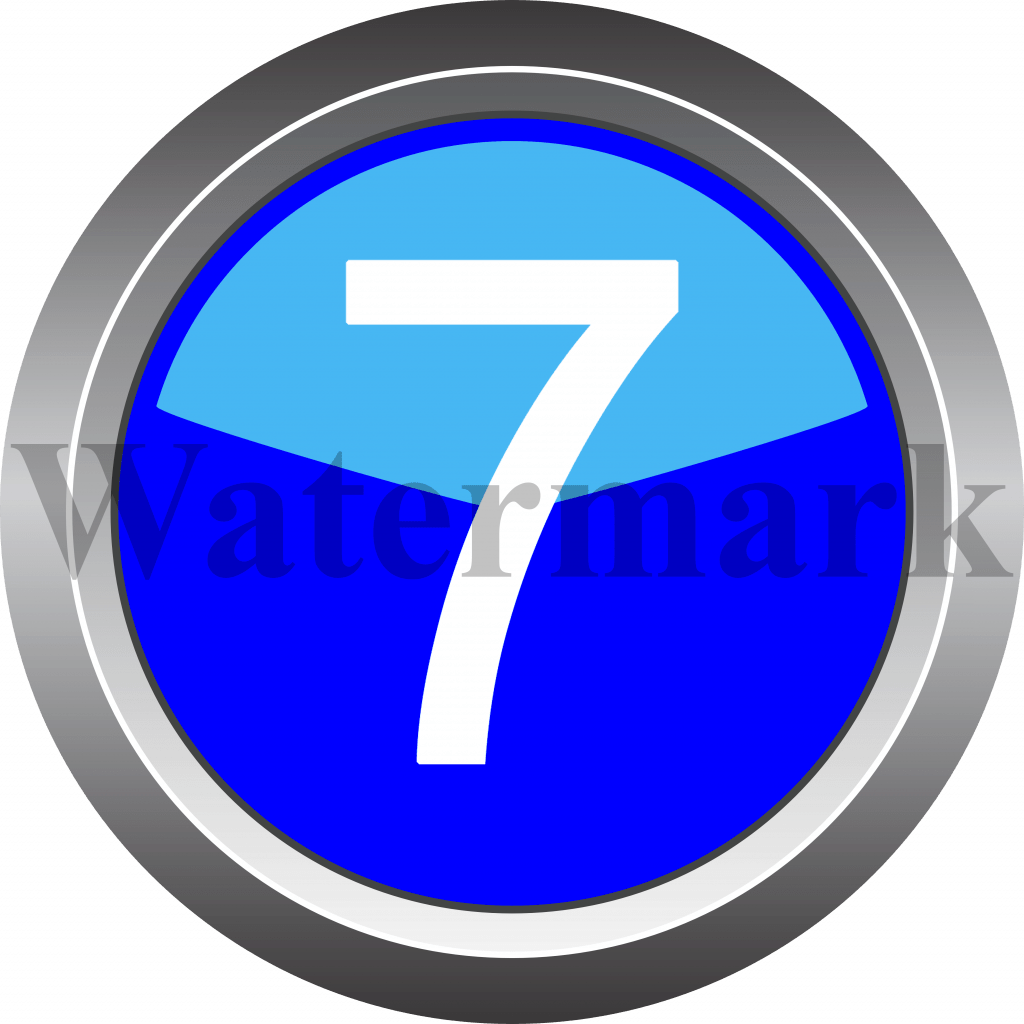 Number 7, Blue Circle Number 7