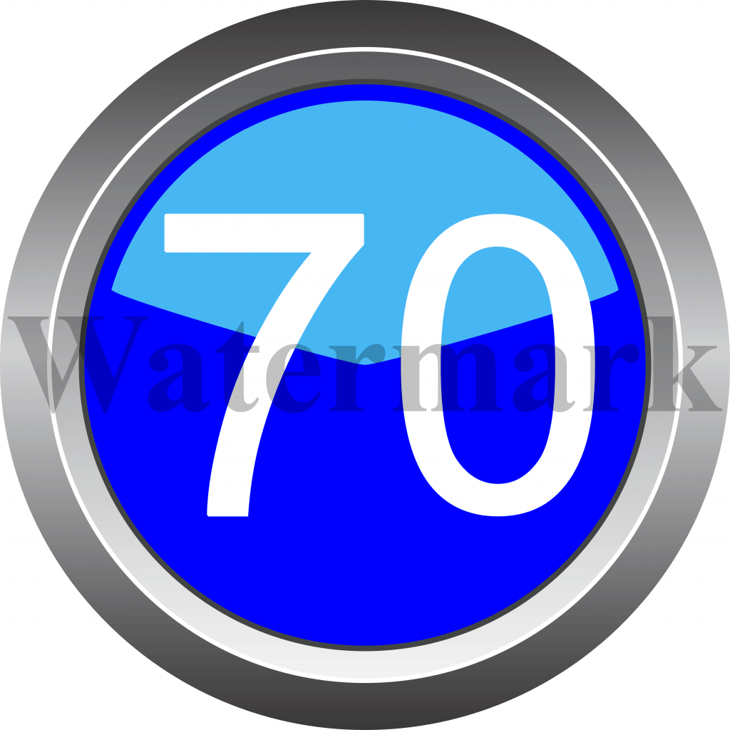 Number 70, Blue Circle Number 70