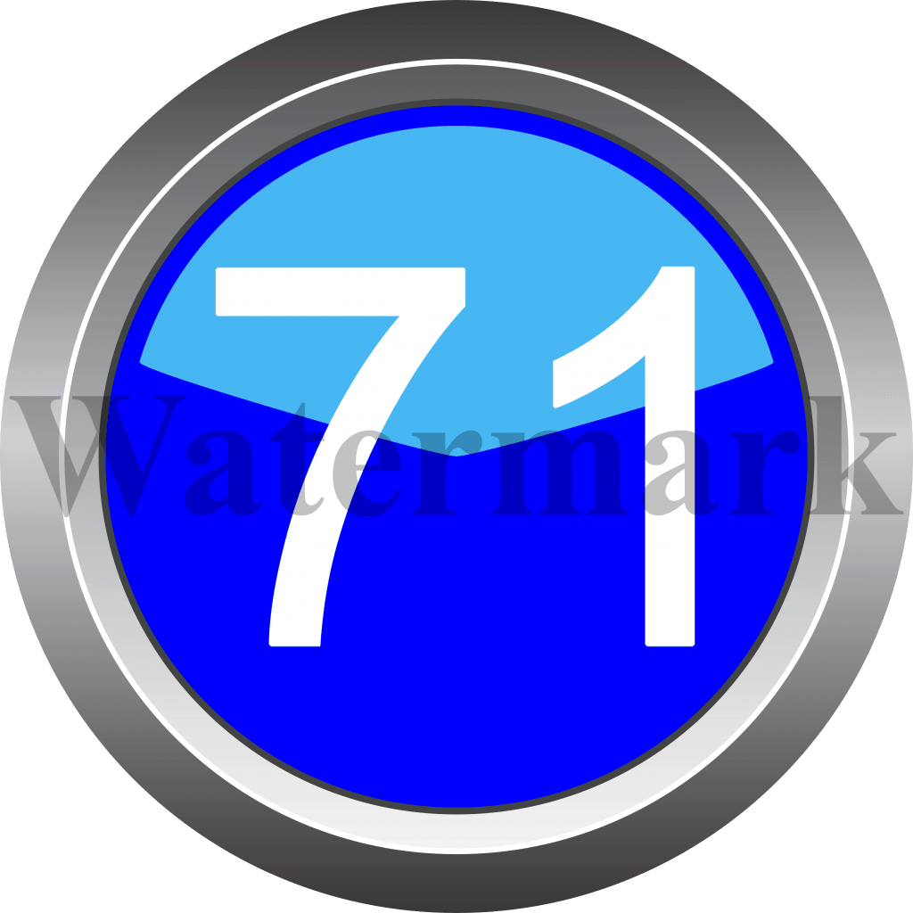 Number 71, Blue Circle Number 71