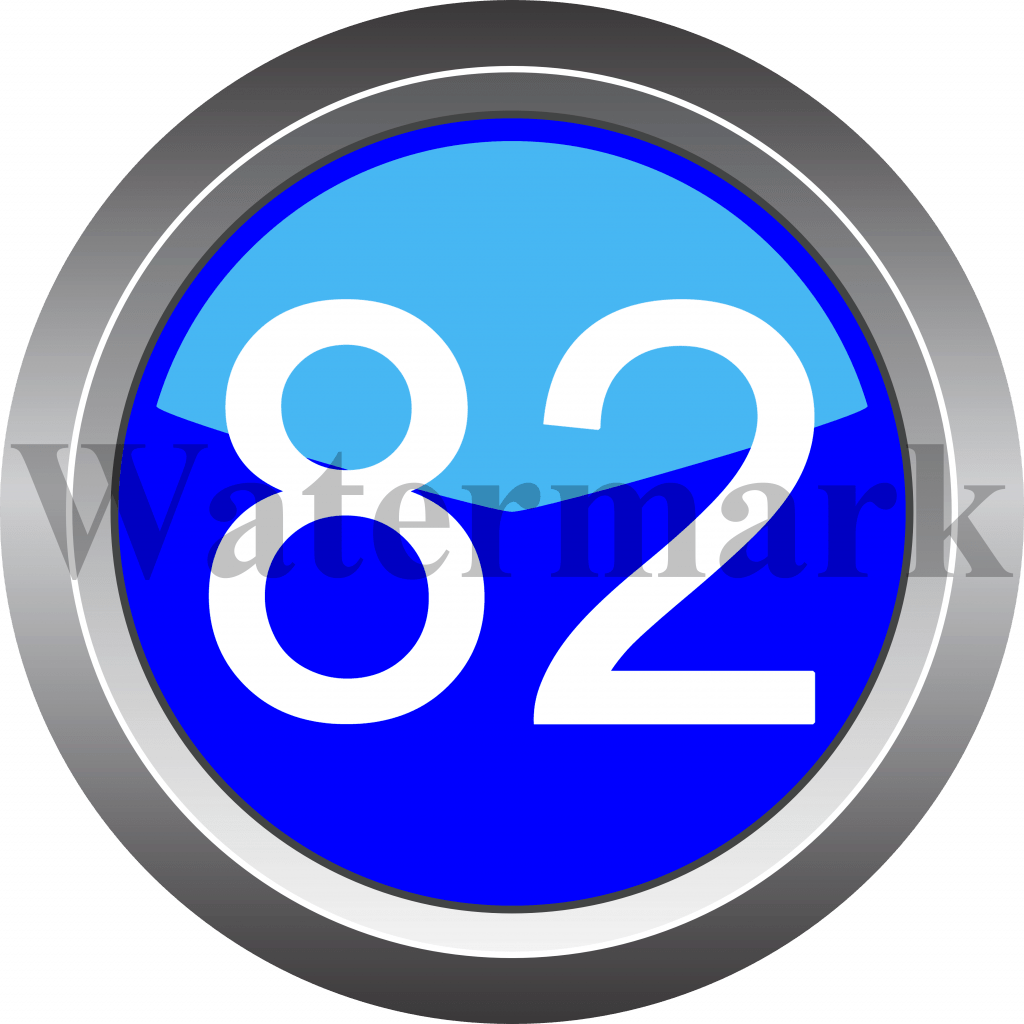 Number 82, Blue Circle Number 82