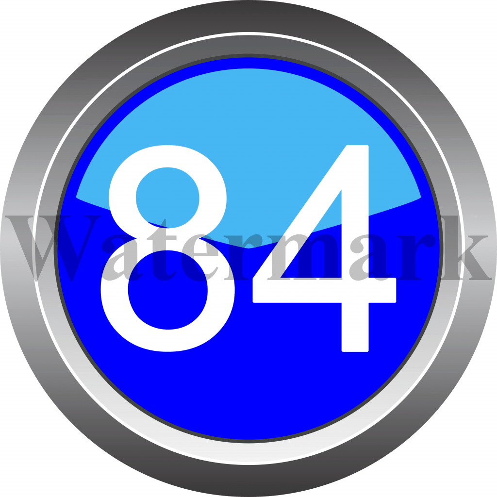 Number 84, Blue Circle Number 84