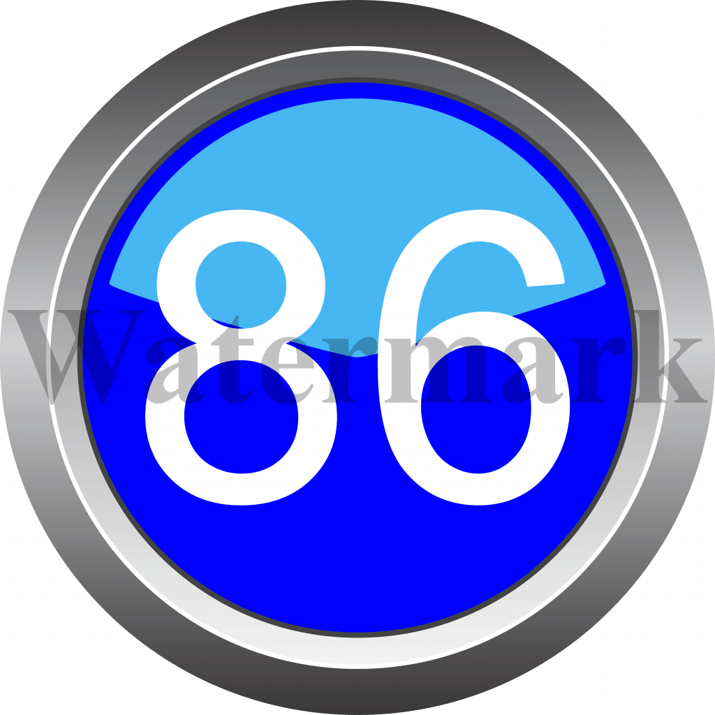 Number 86, Blue Circle Number 86