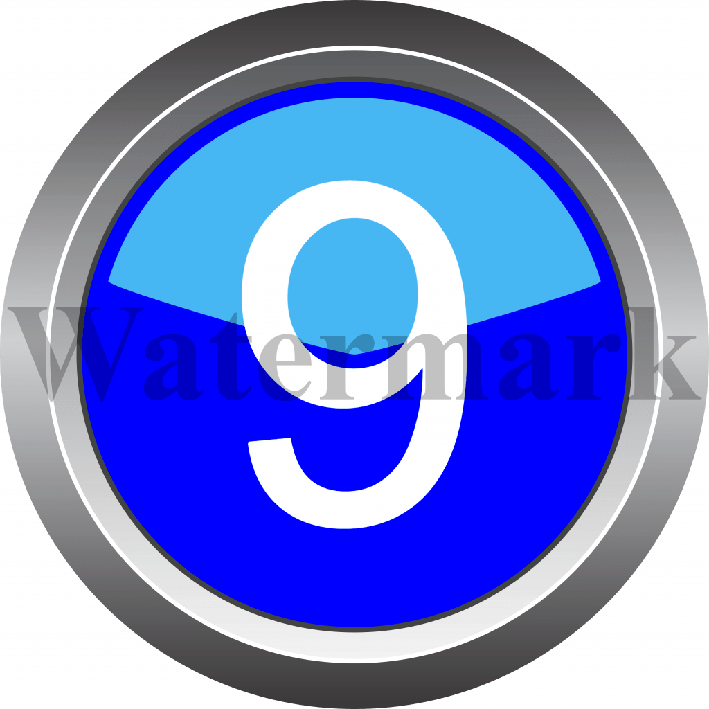 Number 9, Blue Circle Number 9