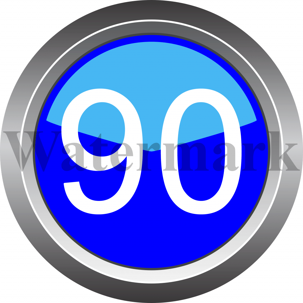 Number 90, Blue Circle Number 90